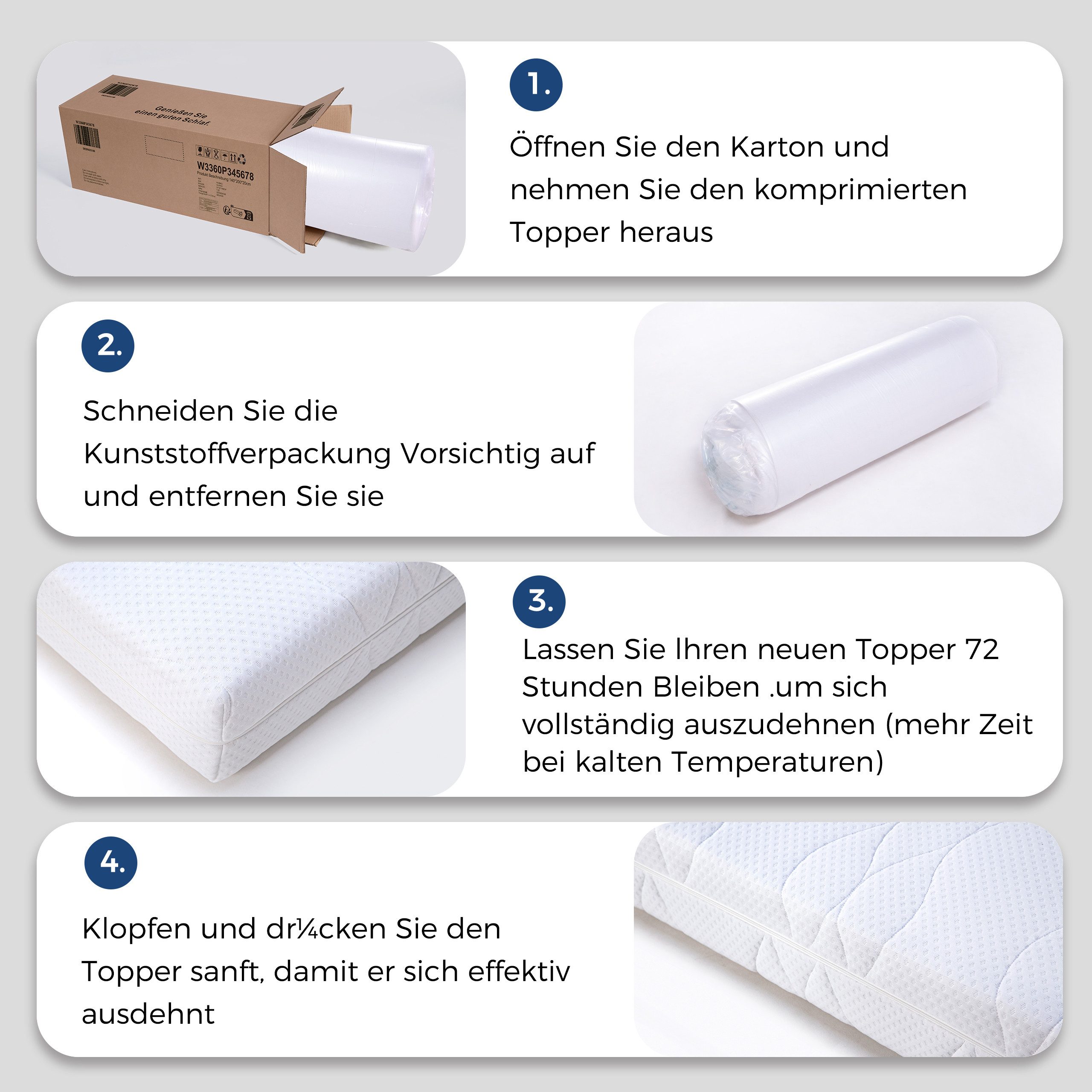 Taschenfederkernmatratze Matratze 90x200, 120x200, 140x200, 160x200, 180x200 cm weiss, Odikalo, 20 cm hoch, (Matratze Taschenfederkernmatratze Härtegrad H3/ergonomische 7 Zonen Matratze Höhe 20cm/Matratzen)