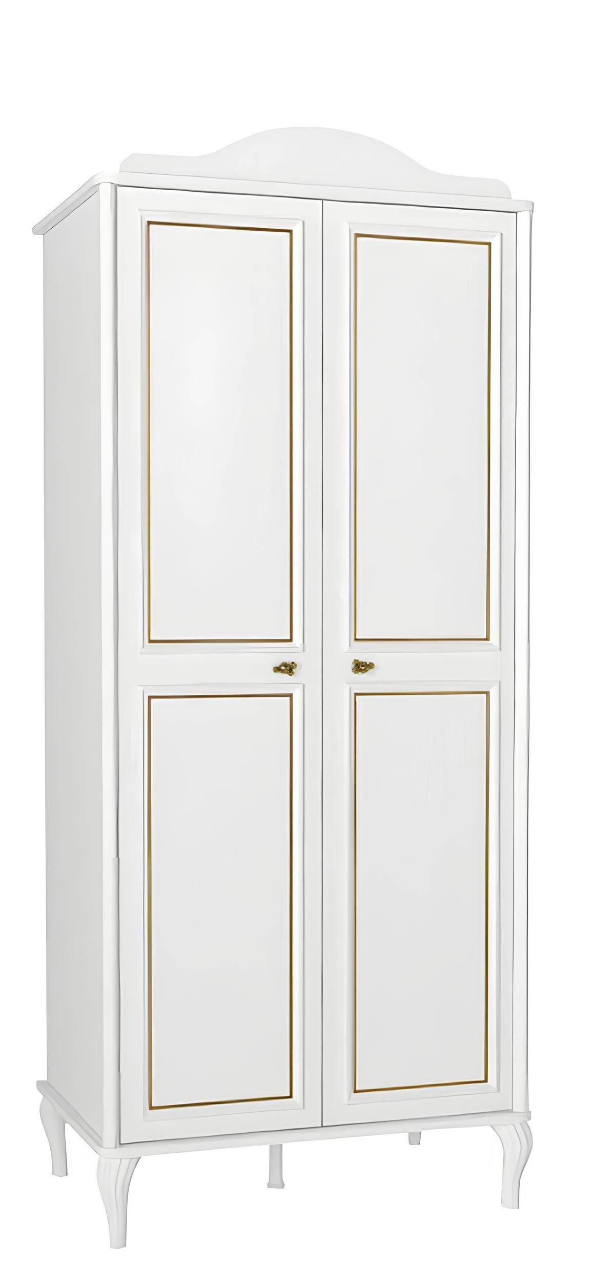 JVmoebel Kleiderschrank Moderner Kleiderschrank aus weißem Holz mit edlem Design (Kleiderschrank) Made in Europa