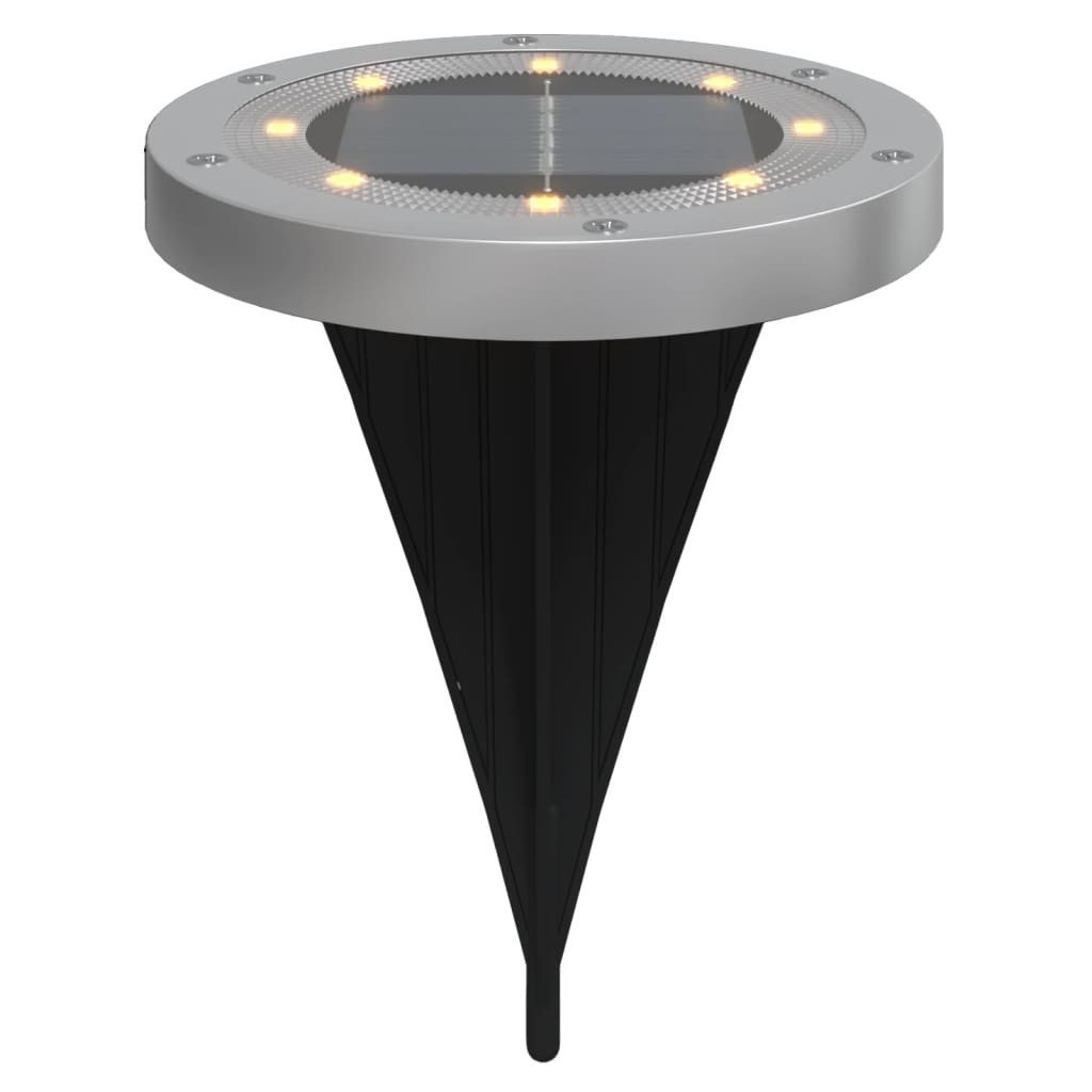 vidaXL LED Solarleuchte Solar-Bodenleuchten mit Erdspieß 12 Stk. Warmweiß