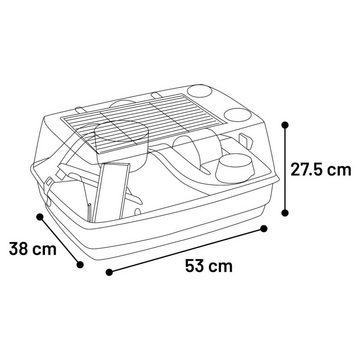 Flamingo Kleintierkäfig Hamsterkäfig Serena grau