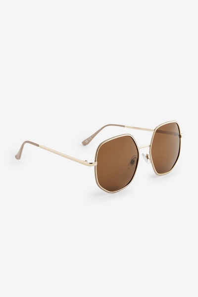 Next Sonnenbrille Sechseckige Sonnenbrille mit rauchigen Gläsern (1-St)
