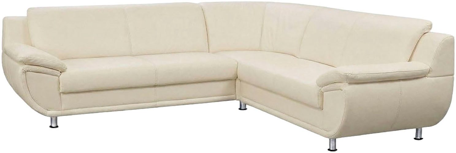 TRENDMANUFAKTUR Ecksofa Ecksofa, L-Form, wahlw.mit Federkern, Füße chromfarben, Unser Dauertiefpreis