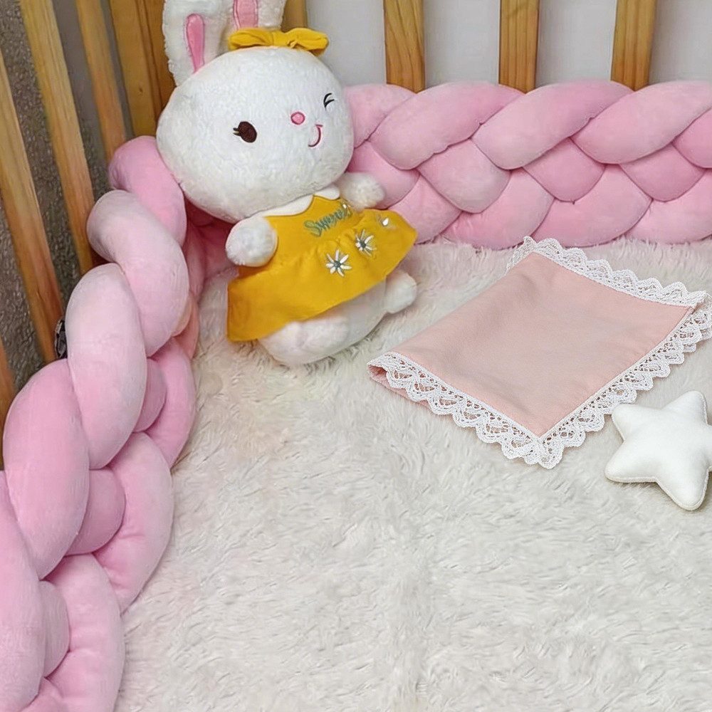 TUWENA Nestchenschlange Baby Nestchenschlange, Rundum-Schutz-Kissen,Ästhetik Geknotetes Kissen