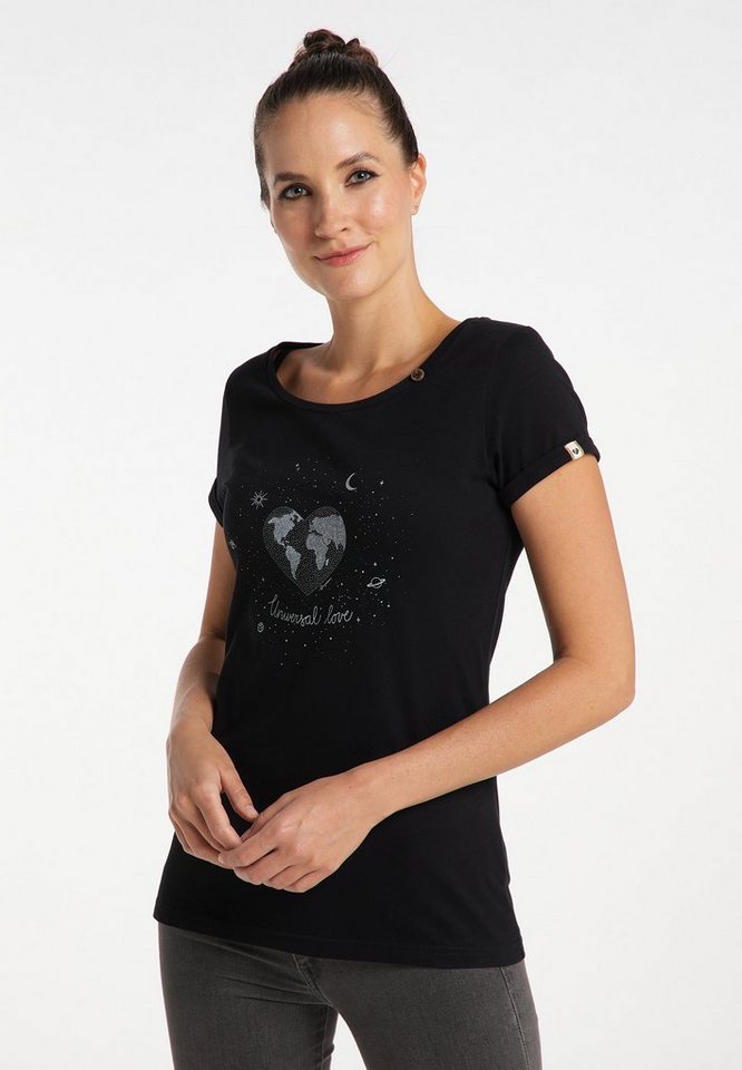 Ragwear T-Shirt FLORAH HEART ORGANIC Nachhaltige & Vegane Mode