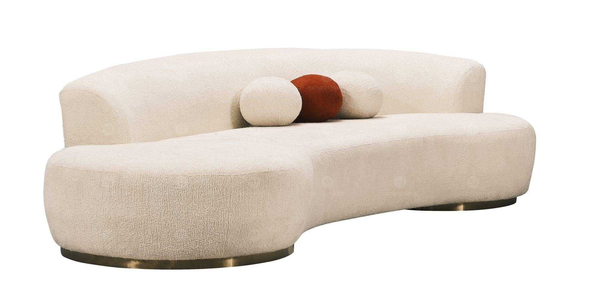 Sitzer Polstersofa Sofa Couch in Made 3-Sitzer Dreisitzer 1 Europa JVmoebel Moderne, 3 Weiß Teile,