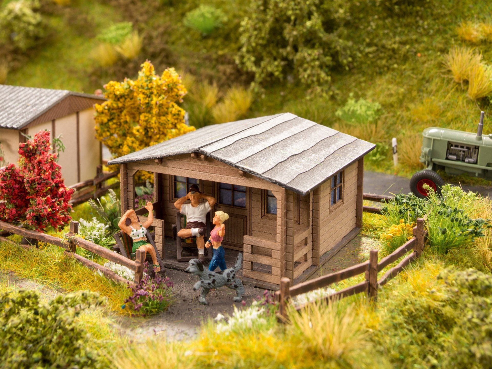 NOCH Modelleisenbahn-Gebäude Schrebergartenhaus, Laser-Cut mini Bausatz, 3,9 x