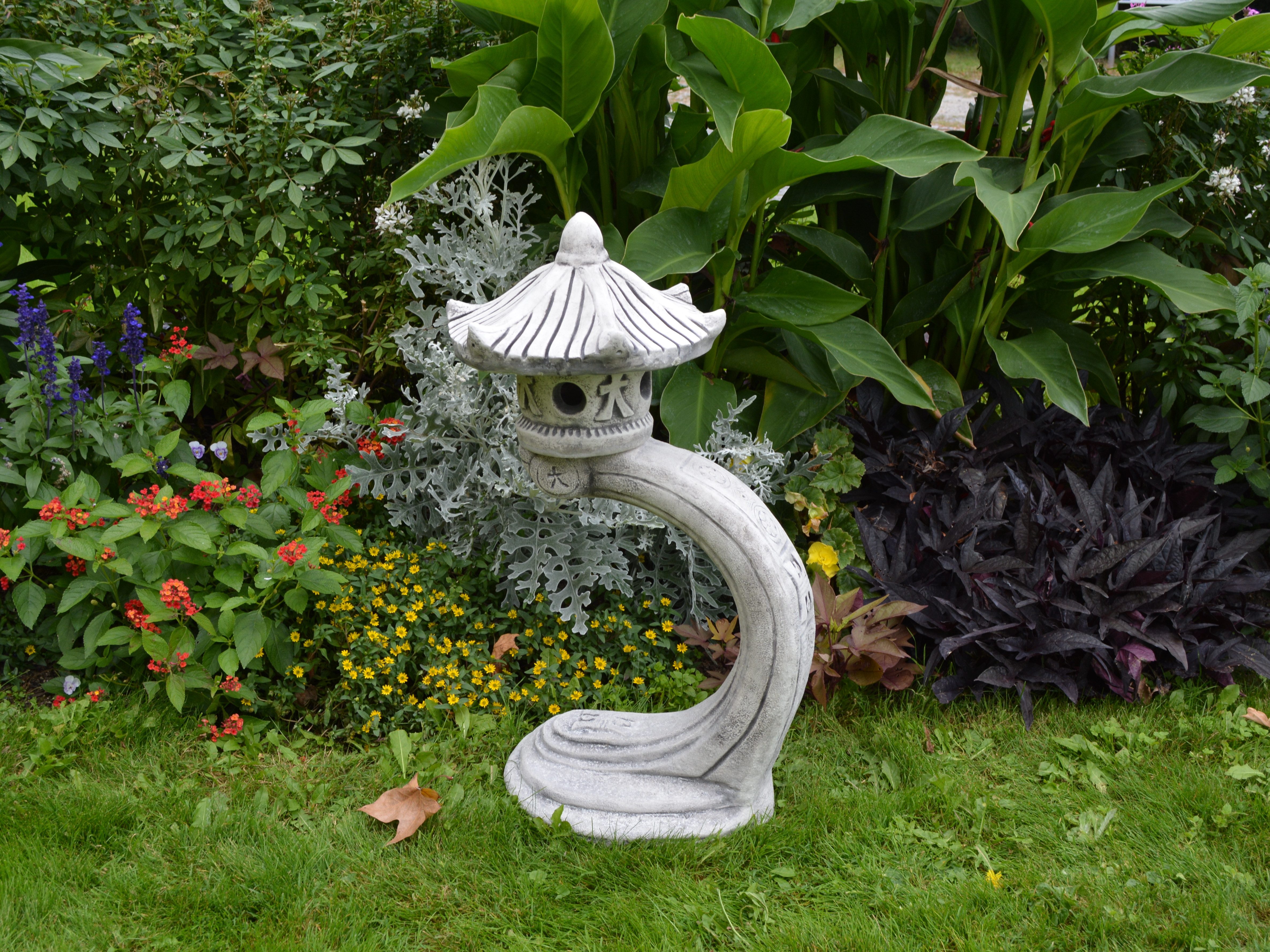 gartendekoparadies.de Gartenfigur Japanische Rankei Steinlaterne, H. 65 cm, 22 kg, Frostsicher