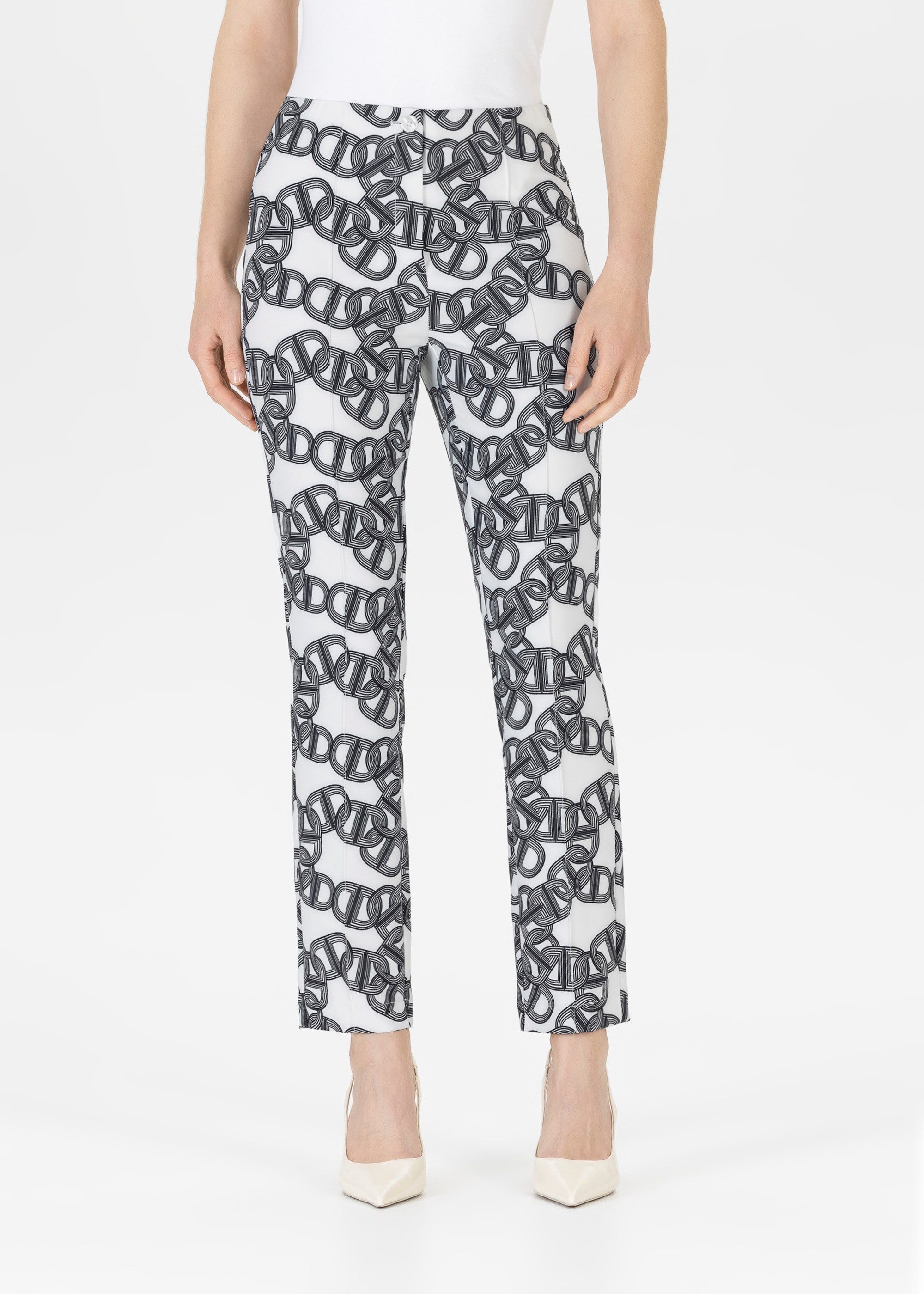Stehmann Stoffhose Sommerhose mit grafischem Muster