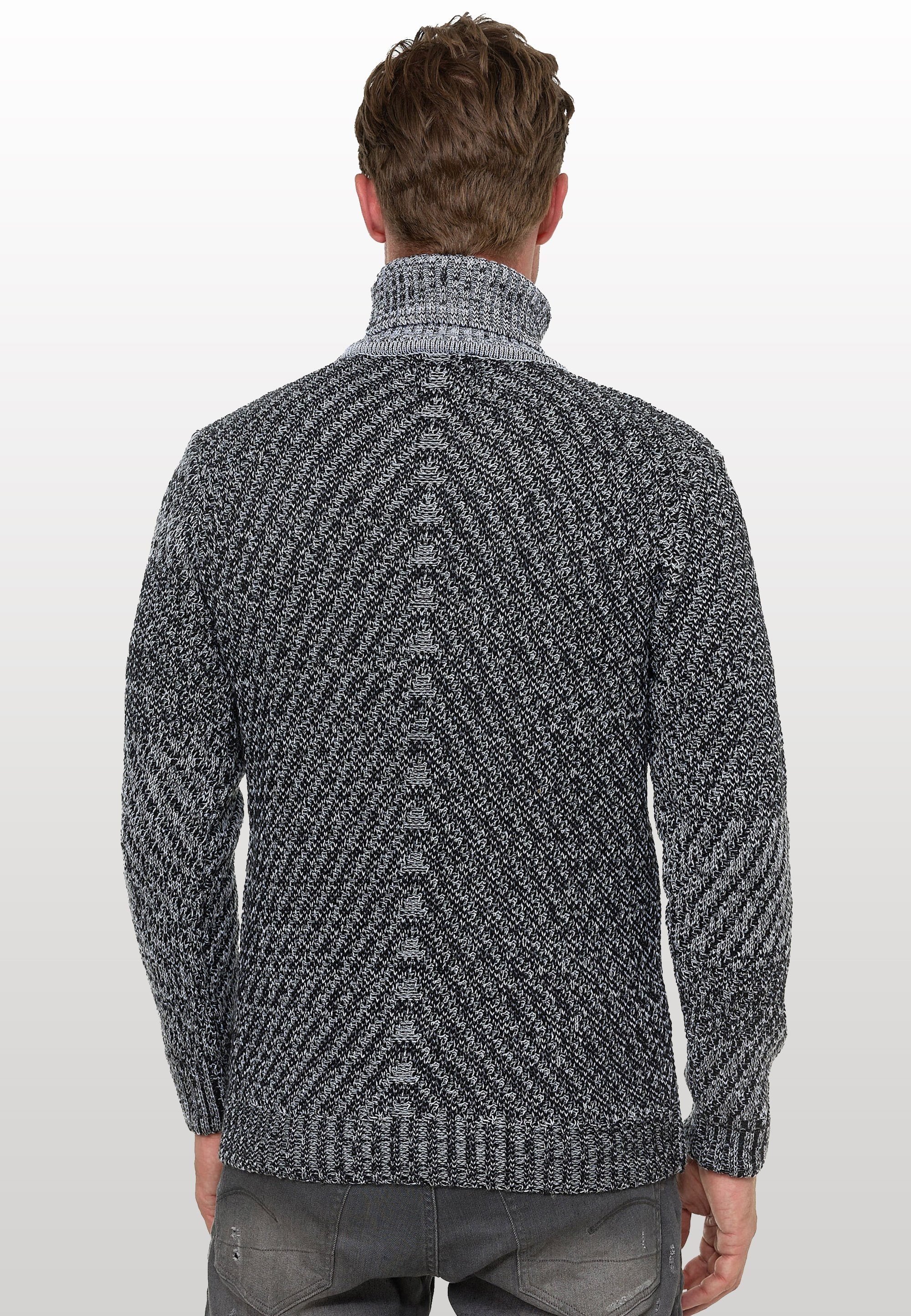 Rusty Neal Strickpullover im angesagten Kontrast-Design