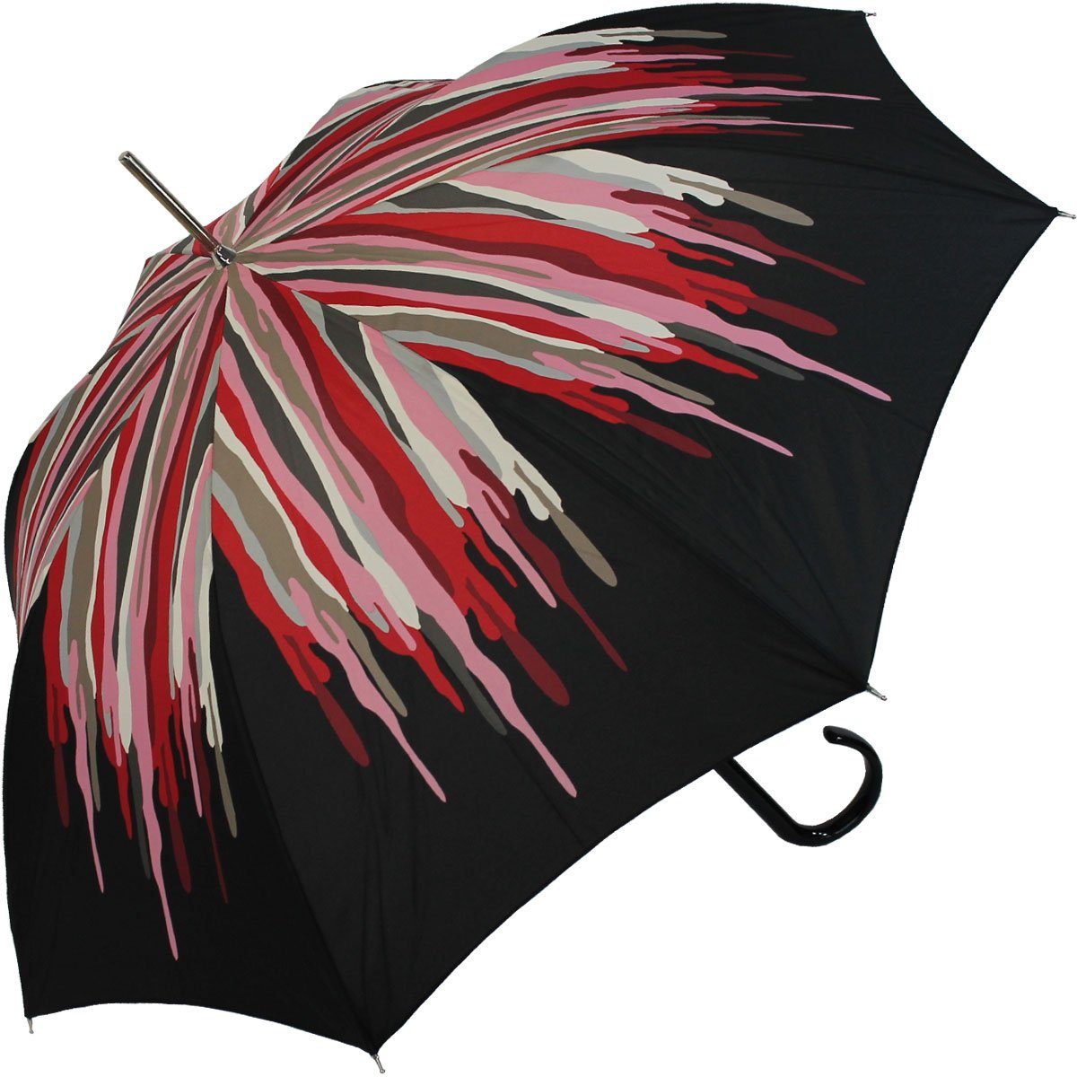 doppler® Langregenschirm extravagant bedruckter Damenschirm Auftritt Auf-Automatik, den für großen rot Schirm der besondere