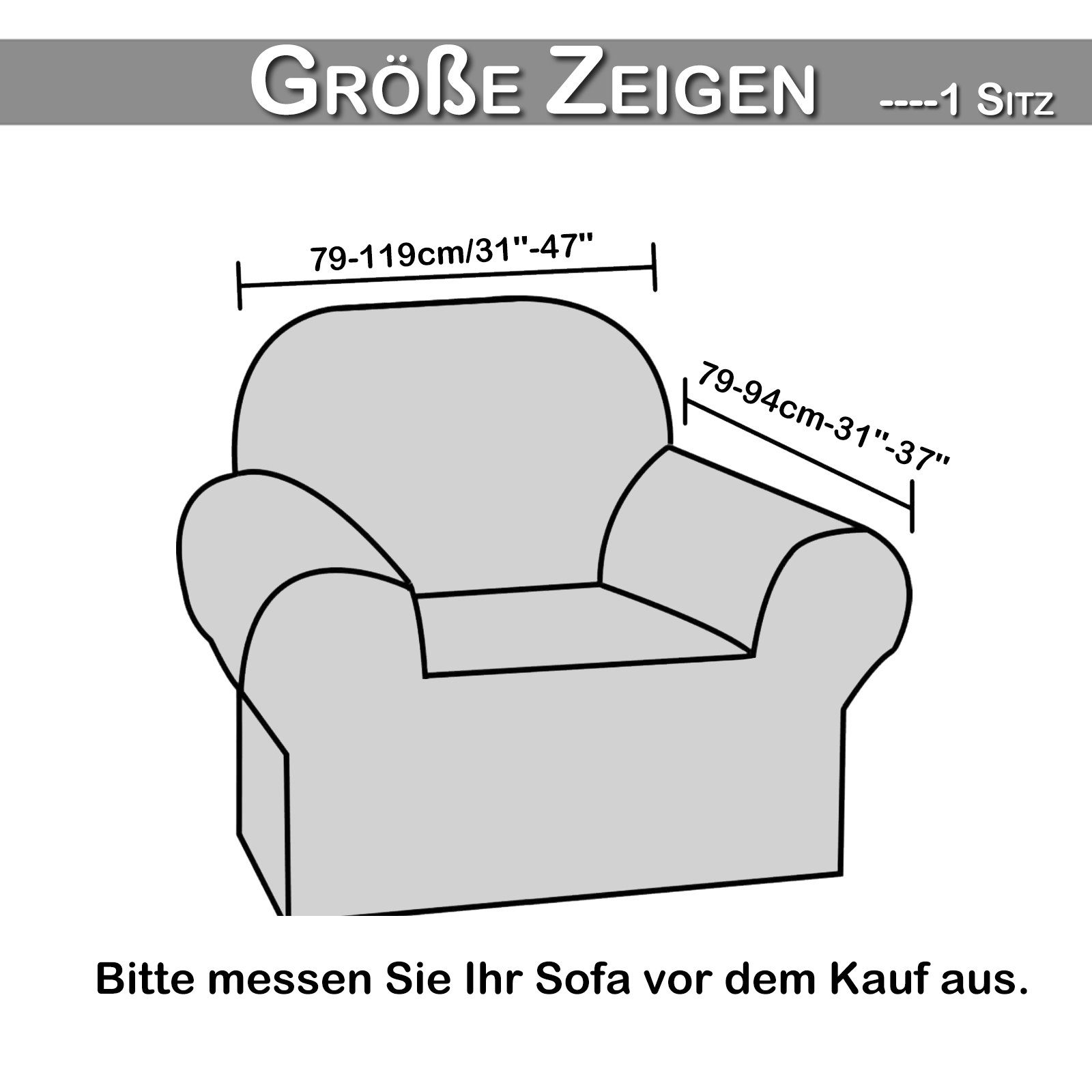 Couchbezug Haustiere Überzug, Anti-Rutsch-Schaumstoffe, Sofabezug Hunde 1/2/3/4 Elastische Sitzer, Katzen Grau Sofabezüge für mit Jacquard, Sunicol, und