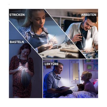 JOEAIS LED Leselampe Hals Leselampe Buch Reading Light Book Light Reading Lamp, LED Leselampe Bett mit 3 Farbtemperatur für Arbeiten Zuhause, E-Reader