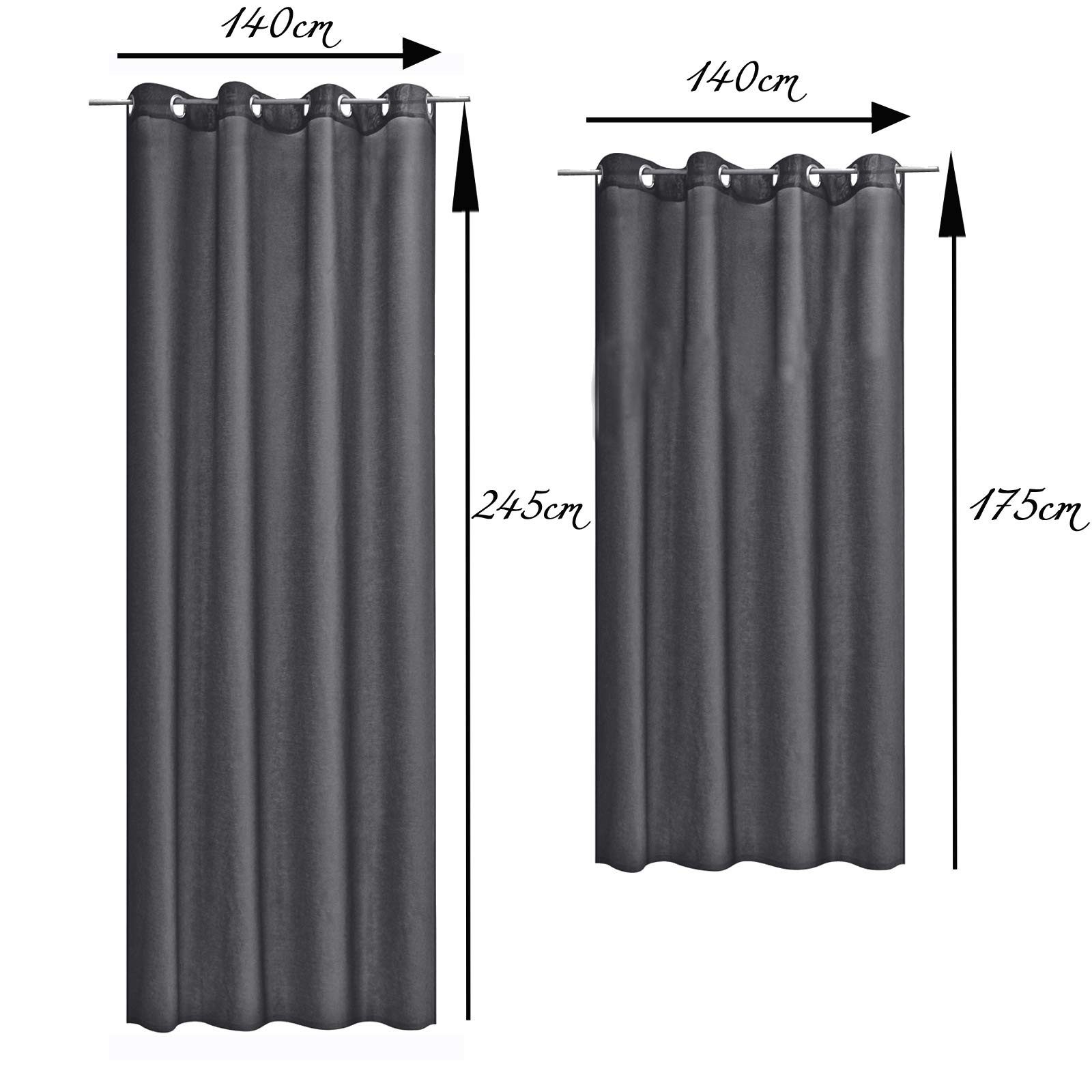 JEMIDI Gardine JEMIDI blickdichter Vorhang mit Ösen, 100% Polyester