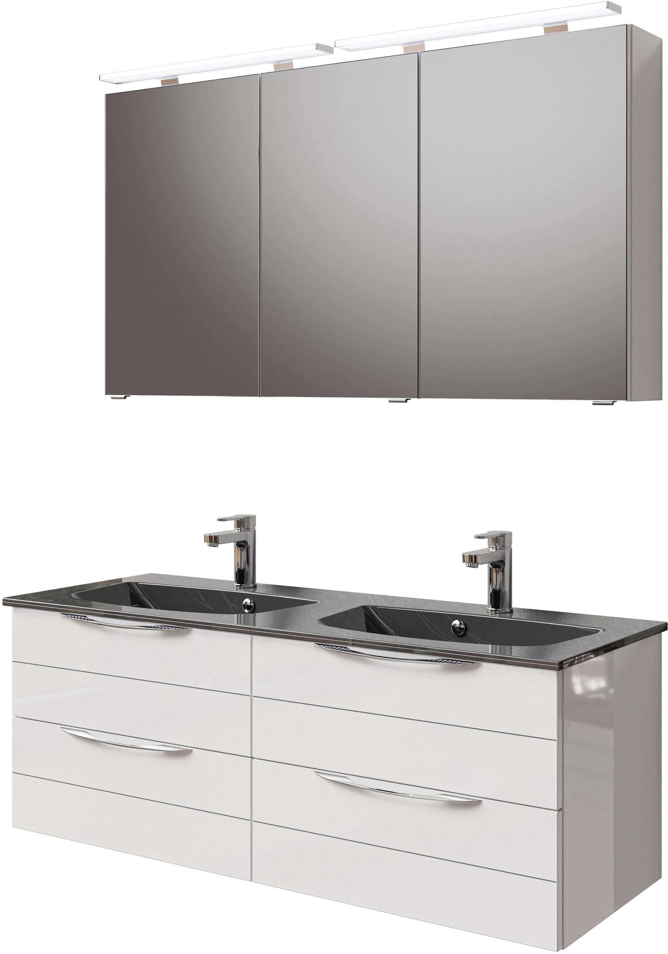 Saphir Badmöbel-Set Serie 6025 2-teilig Mineralmarmor-Waschtisch günstig online kaufen