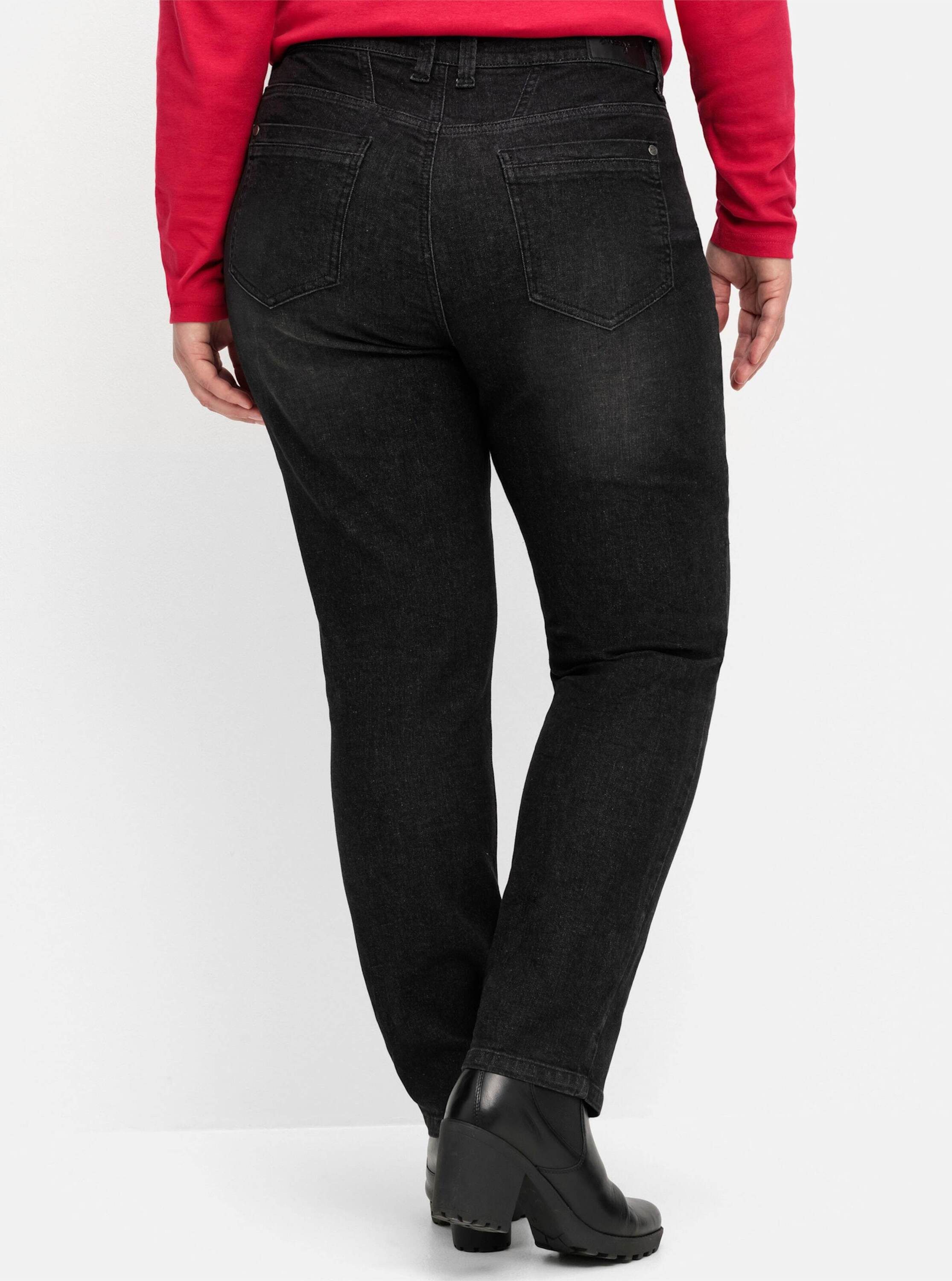 Sheego Bequeme Jeans Stretch-Jeans normal PIA, aus elastischem Denim