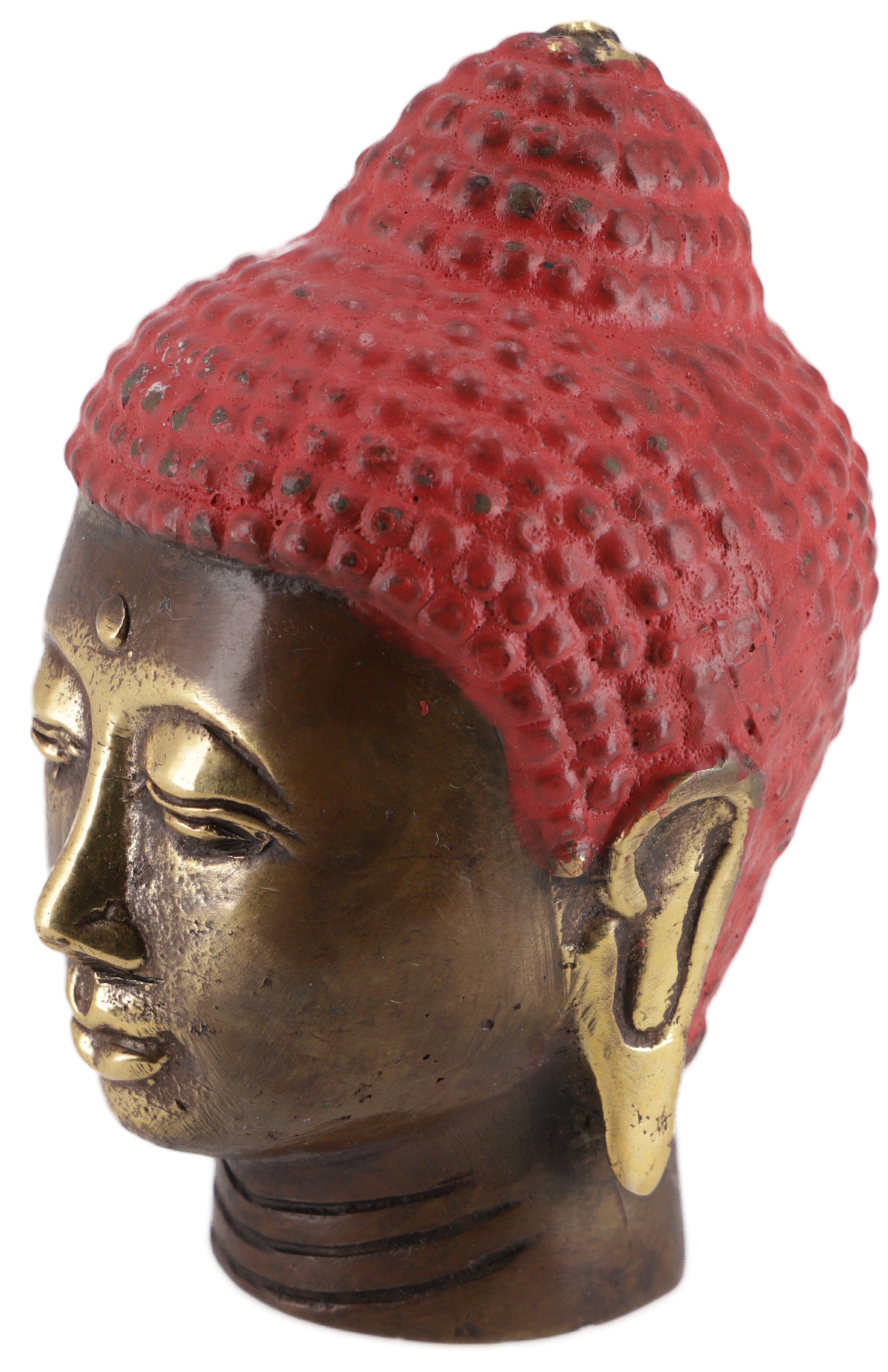 1 Modell aus Messing Guru-Shop Buddha Buddhafigur Buddha Kopf, Figur 7.. Büste,