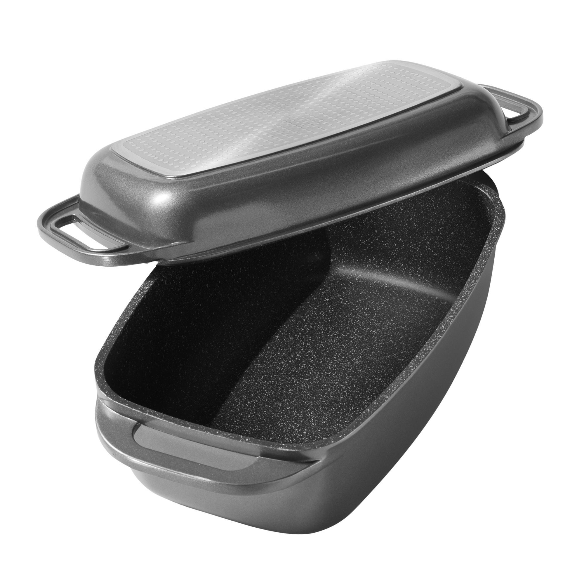 STONELINE Bräter, Aluminiumguss (2-tlg), Multifunktions-Bräter, induktionsgeeignet, Designed in Germany