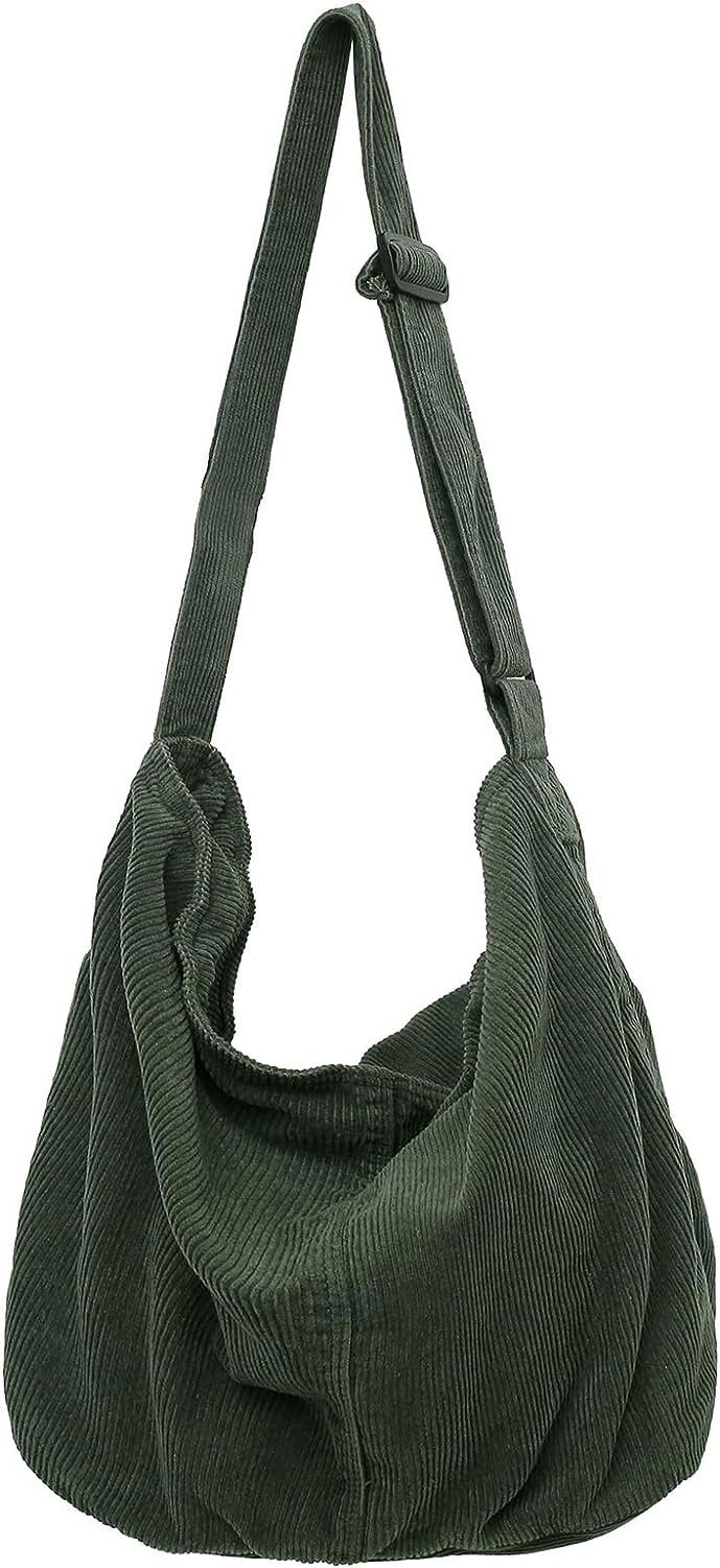 Bextsrack Schultertasche Cord Umhängetasche Casual Crossbody Mode Retro große Tasche (1-tlg)