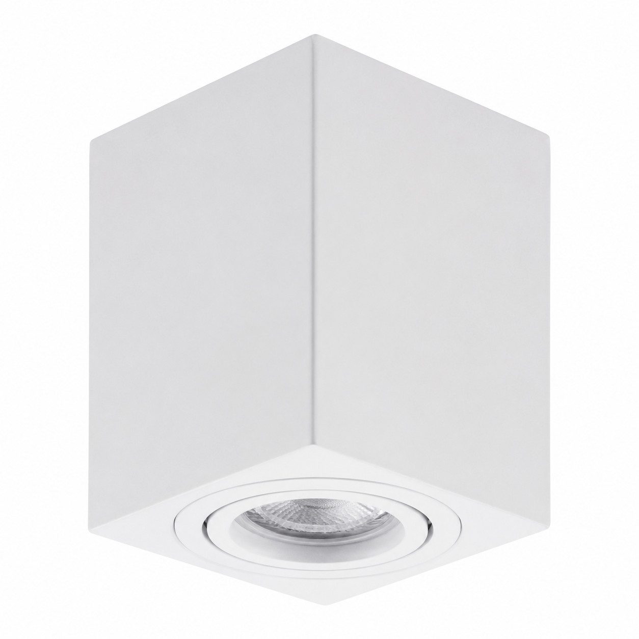 Braytron LED Deckenleuchte LED Aufbauspot schwenkbar rund quadratisch Aluminium GU10, ohne Leuchtmittel, GU10 Fassung, Schwenkbar, Pulverbeschichtet, Zeitlos