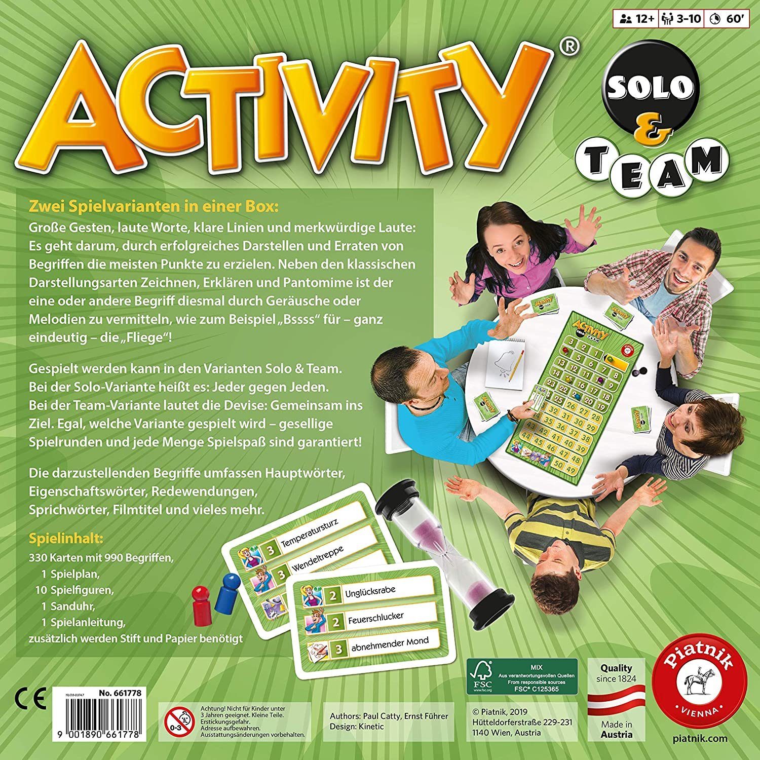 Solo Team 6617 Activity Wissenspiel Piatnik Spiel, - Piatnik &