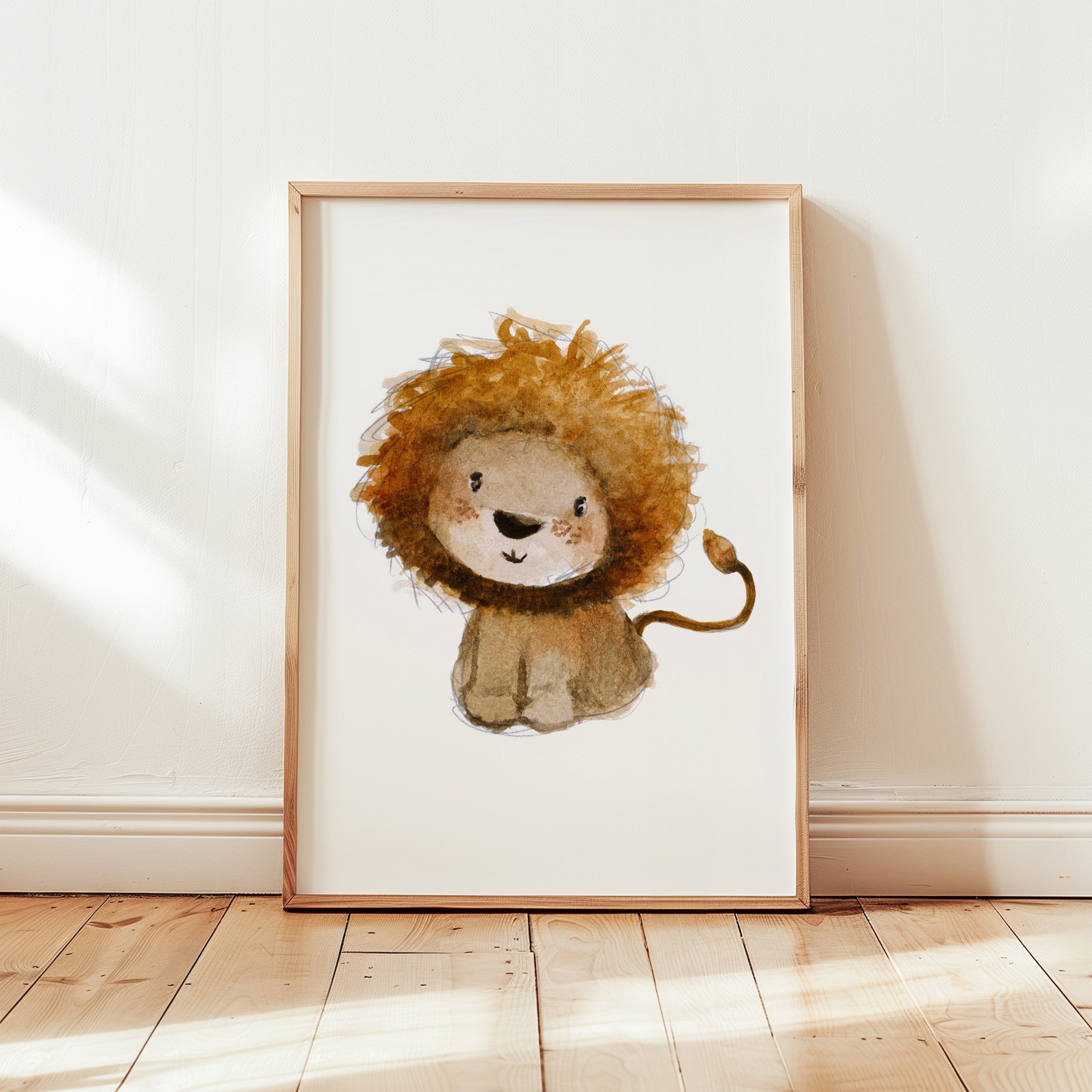 Pipapier Poster Kinderposter "Löwe", Kinderzimmerbild, Löwenposter, erhältl günstig online kaufen