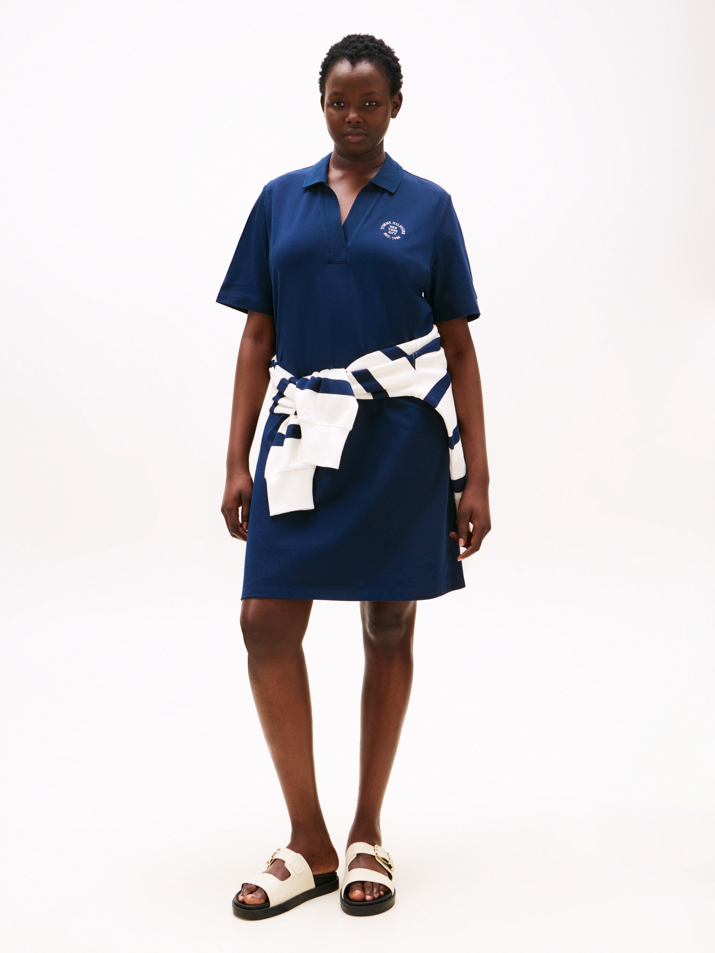 Tommy Hilfiger Curve Polokleid CRV OPEN-NK STAMP REG POLO DRESS