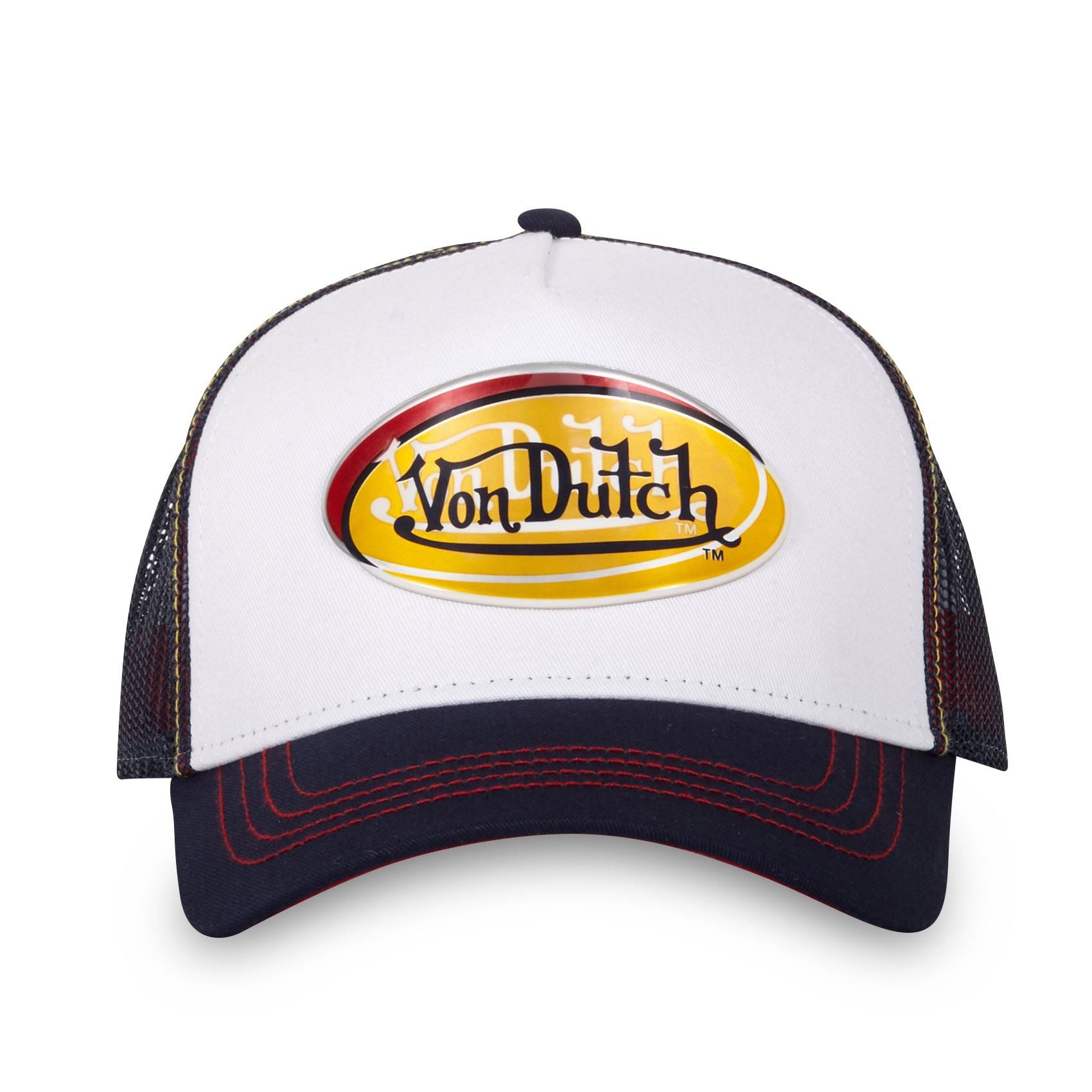 Von Dutch Trucker Cap Von Dutch Originals Trucker Cap - Contrast Stitch (Basecap, Meshcap, Trucker Kappe) Nähte in Kontrastfarben