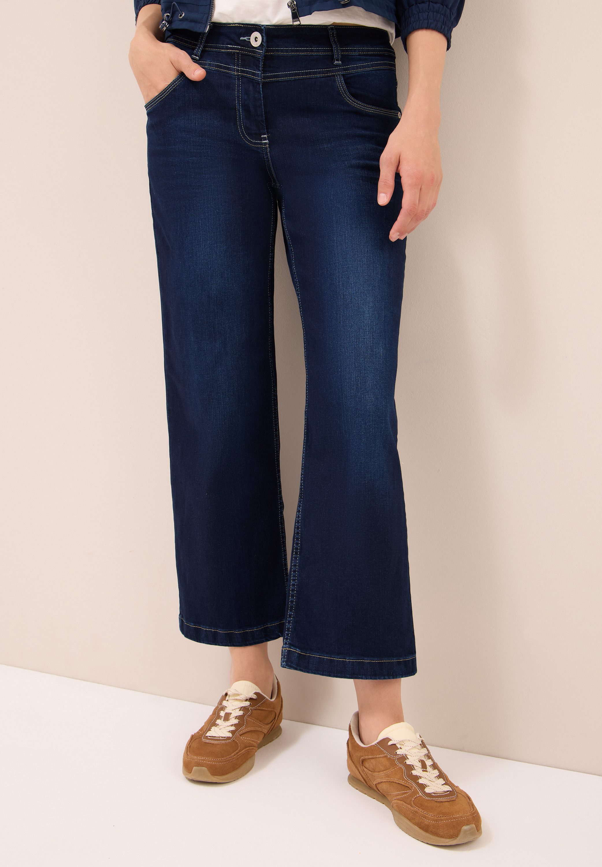 CECIL Loose-fit-Jeans aus Baumwolle mit Stretchanteil