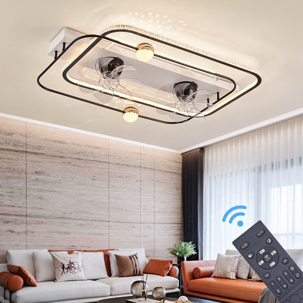 Eurotondisplay Deckenventilator Deckenventilator oszillierend mit LED Beleu günstig online kaufen