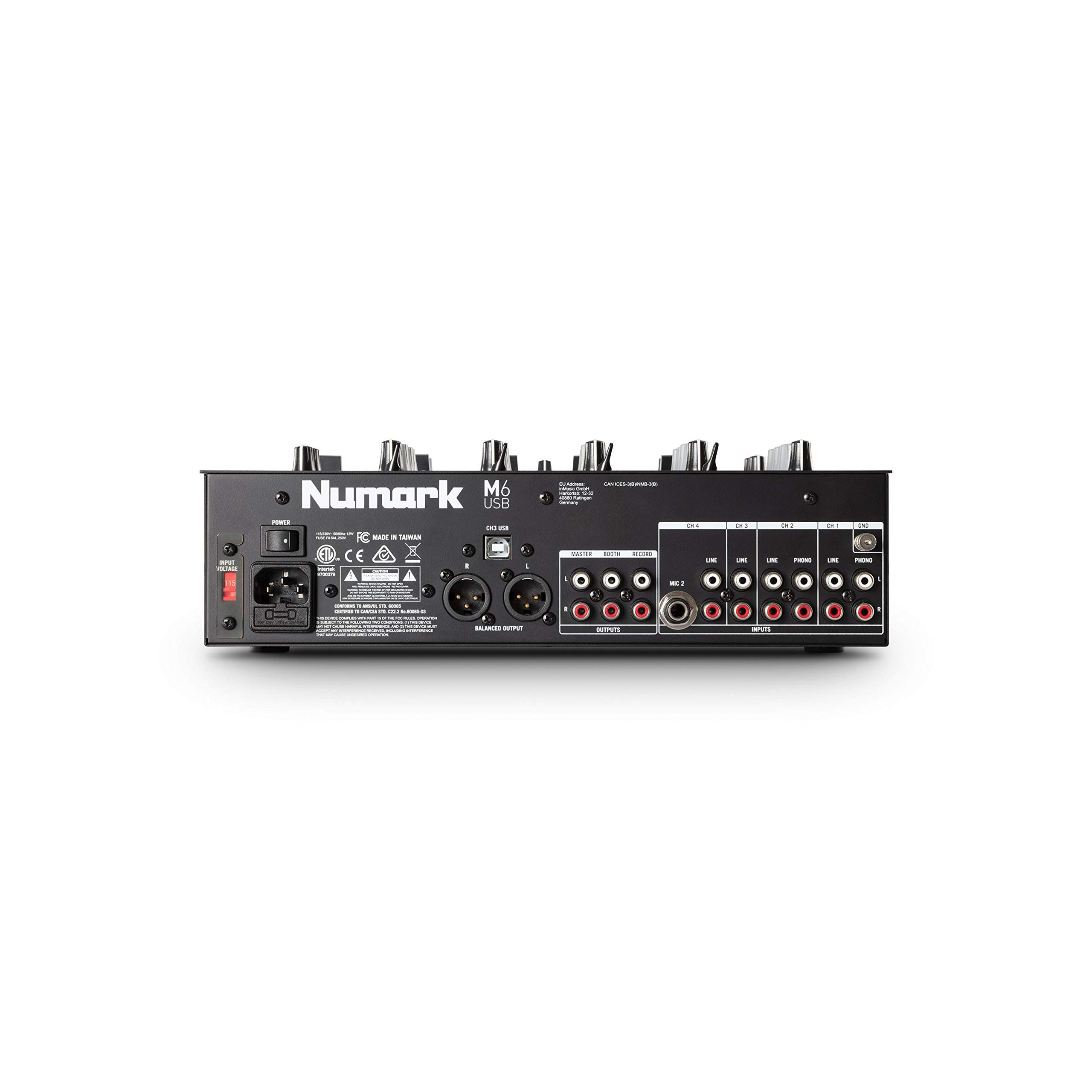 Numark Mischpult, (M6 USB Black, DJ-Mixer, DJ-Clubmixer), M6 USB Black - DJ Mixer