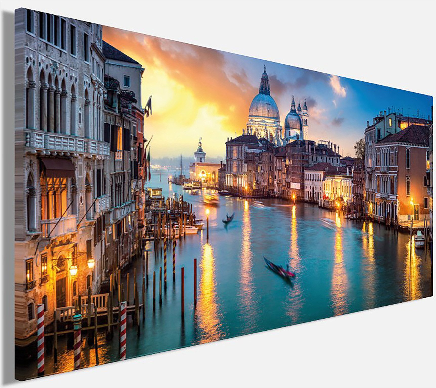 Bönninghoff Leinwandbild Wandbild VENEDIG XXL – Leinwandbild Keilrahmen Deko modern, Boote & Schiffe, Stadt, Venedig (1 St), auf Keilrahmen gespannt – Bild 3 von 5