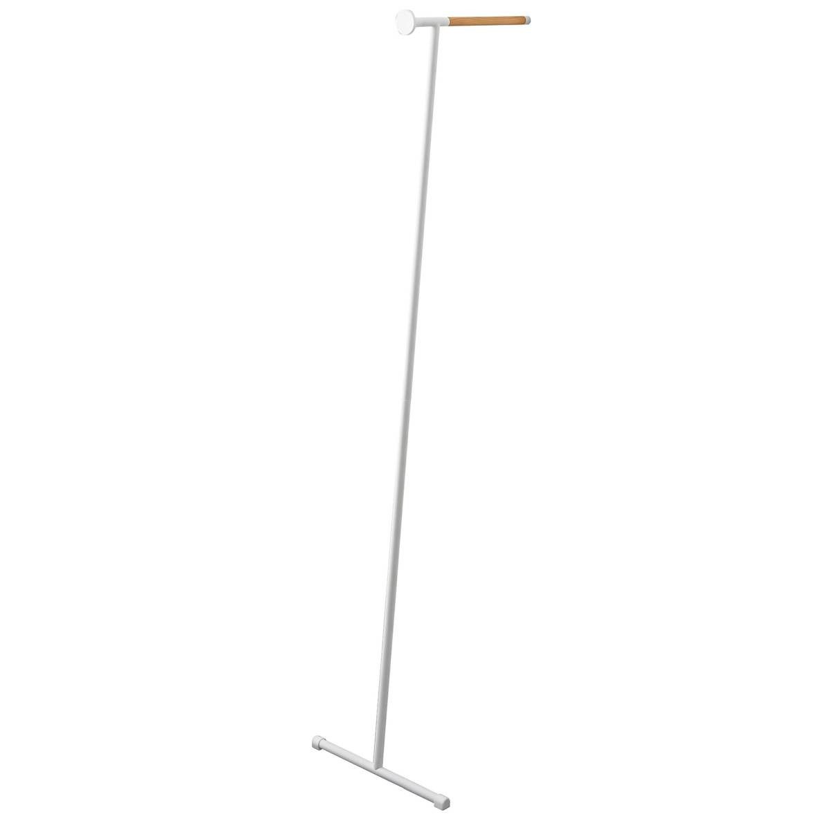 Yamazaki Garderobenständer Tower Anlehngarderobe Kleiderständer zum Anlehnen an die Wand, Kleiderständer, zum Anlehnen, minimalistisch, 160cm, mit Holzakzenten