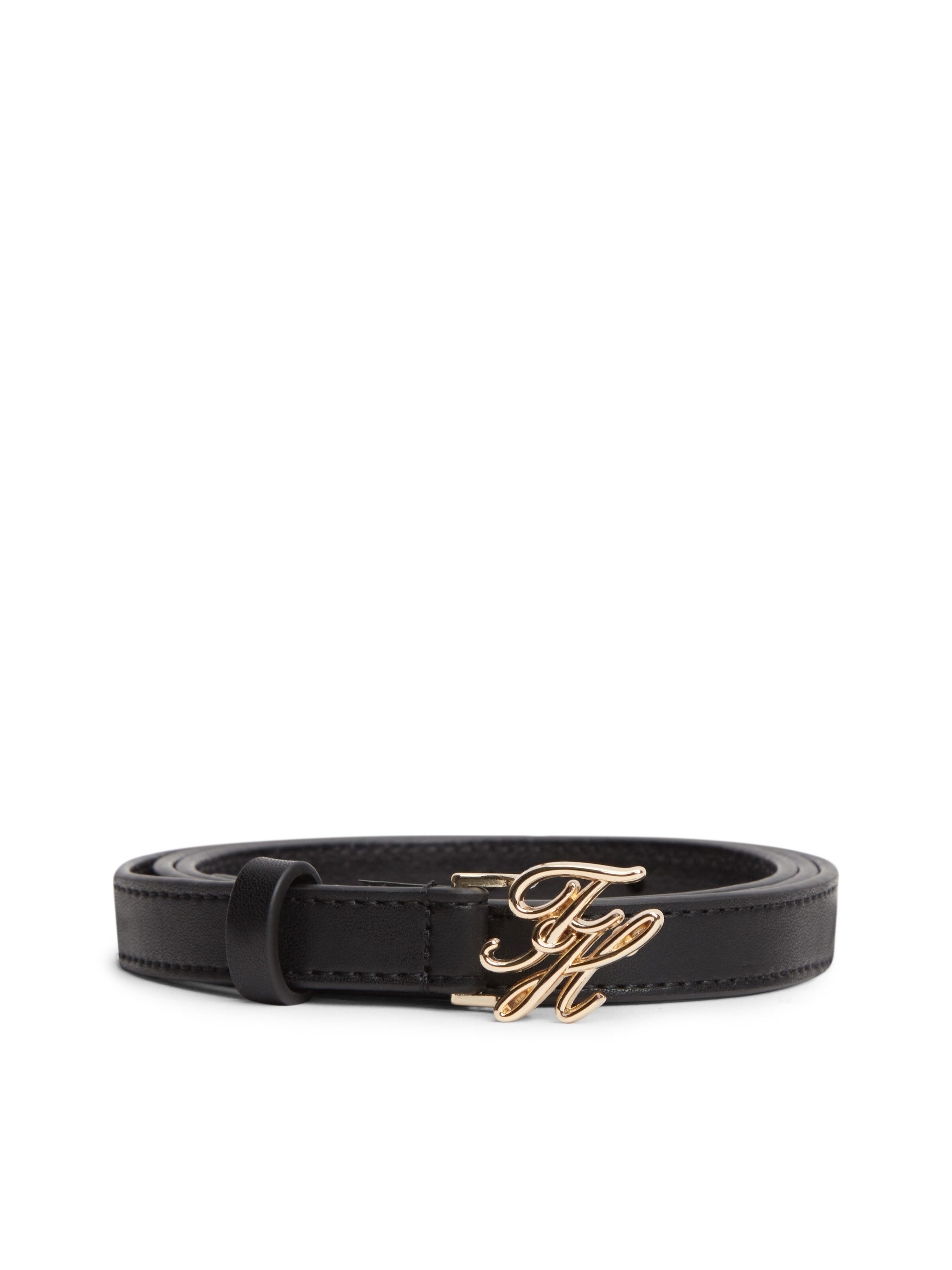 Tommy Hilfiger Ledergürtel SCRIPT 1.5 cm breit Größenverstellbar durch Schnalle