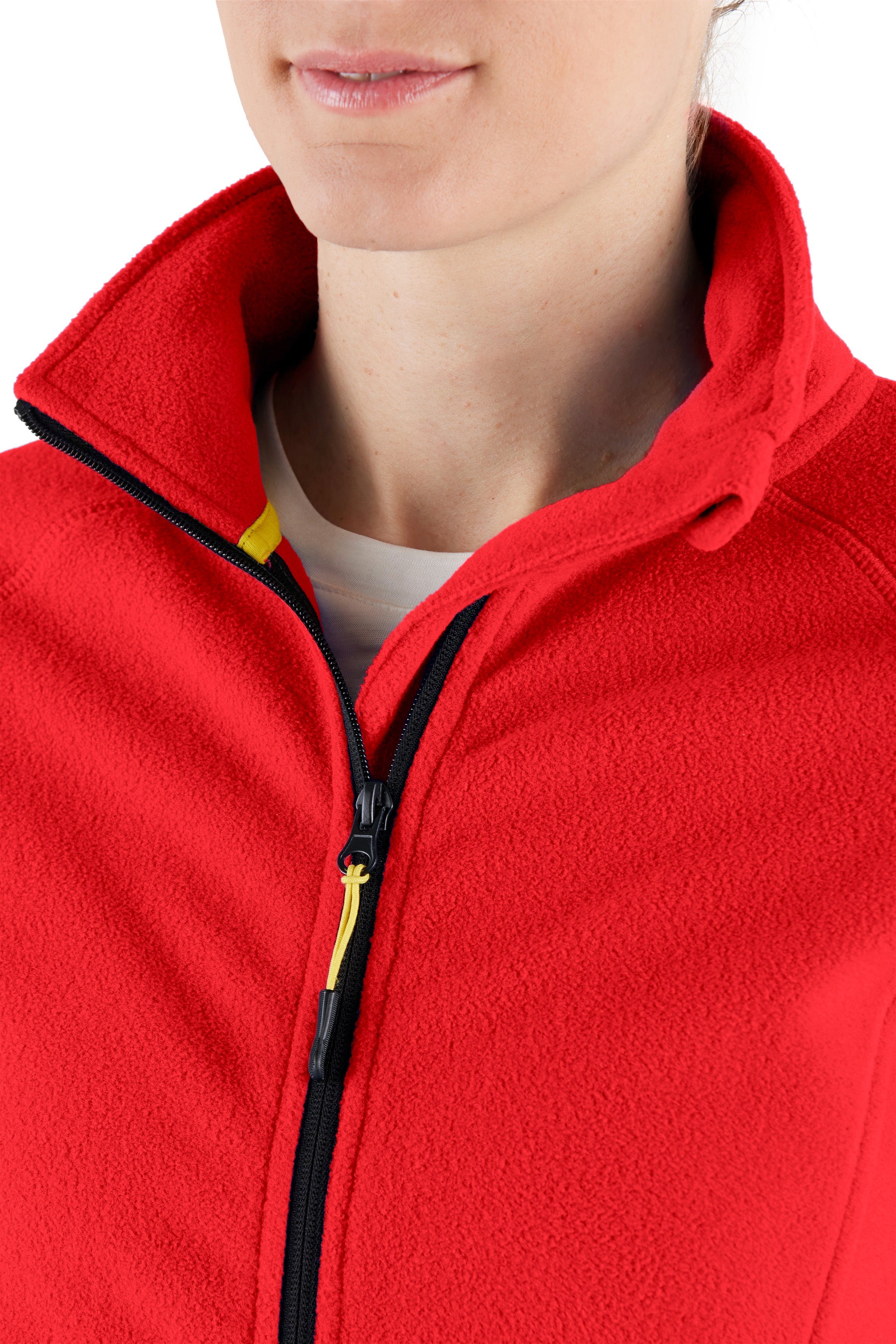 Fiery Kragen Northern Fleecejacke für Country Red mit hohem Damen,