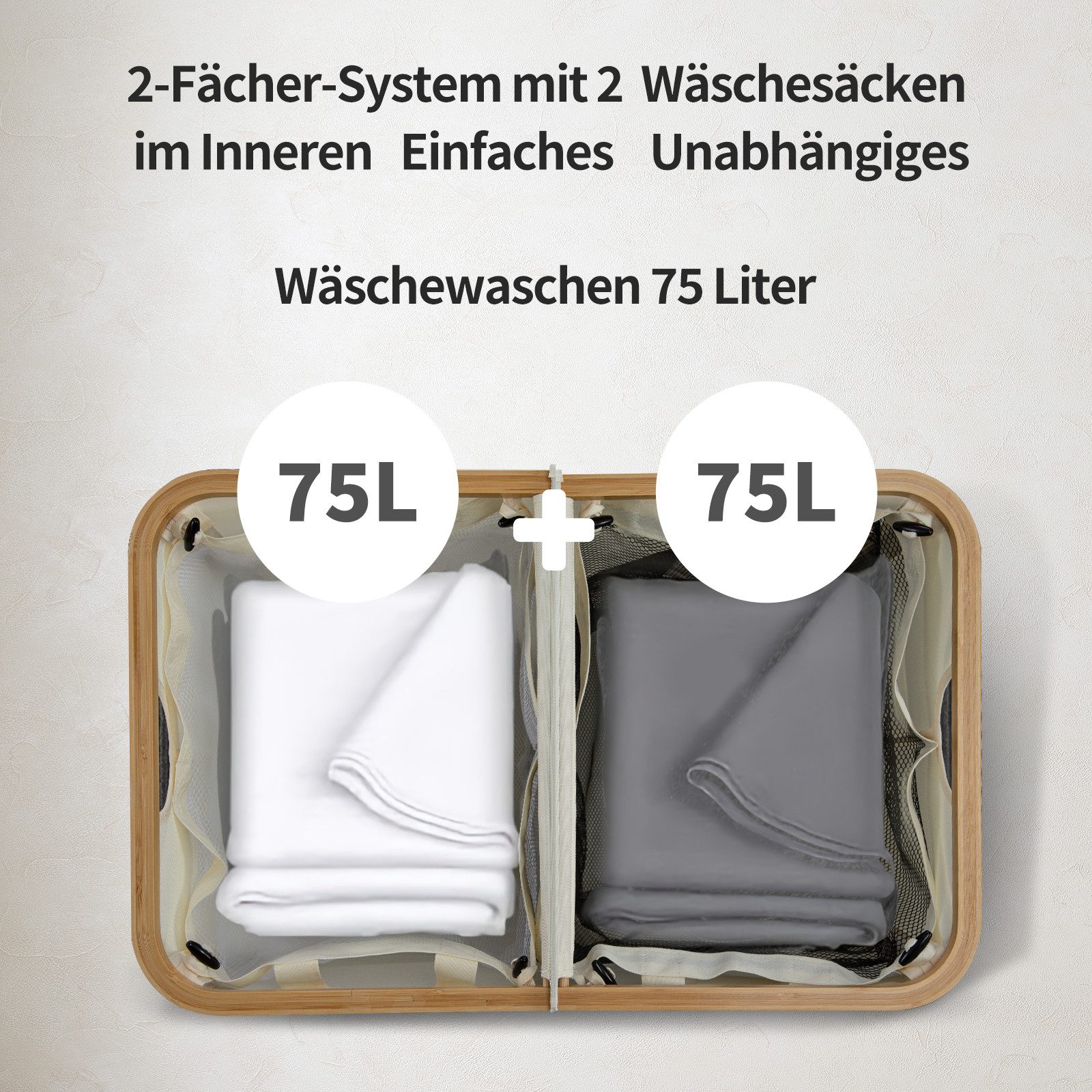 Youyijia Wäschekorb 100L Wäschekorb Faltbarer Wäschesammler günstig online kaufen