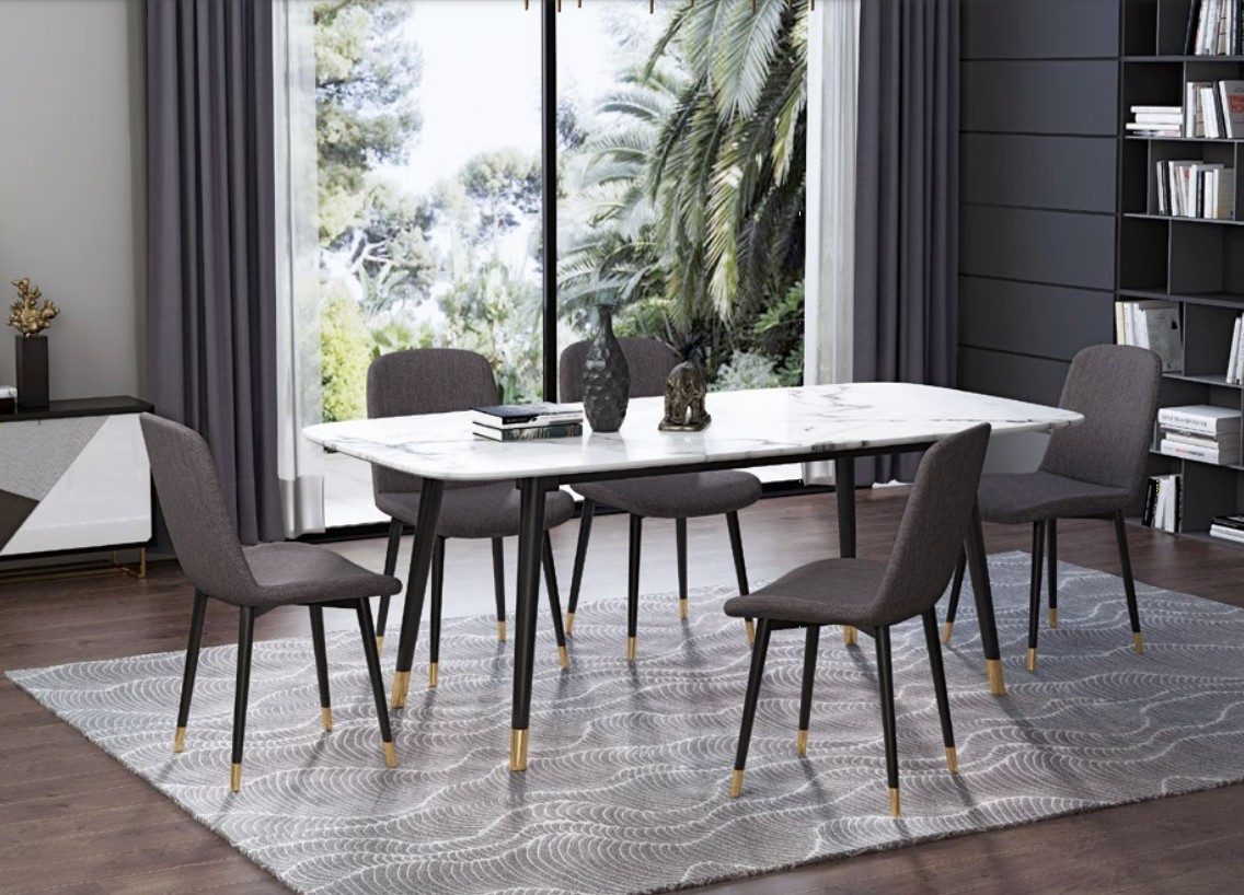 JVmoebel Esszimmer-Set Esszimmer Set mit Tisch und 5 Стільціn, Essgruppe für Ihr Zuhause, Made in Europa