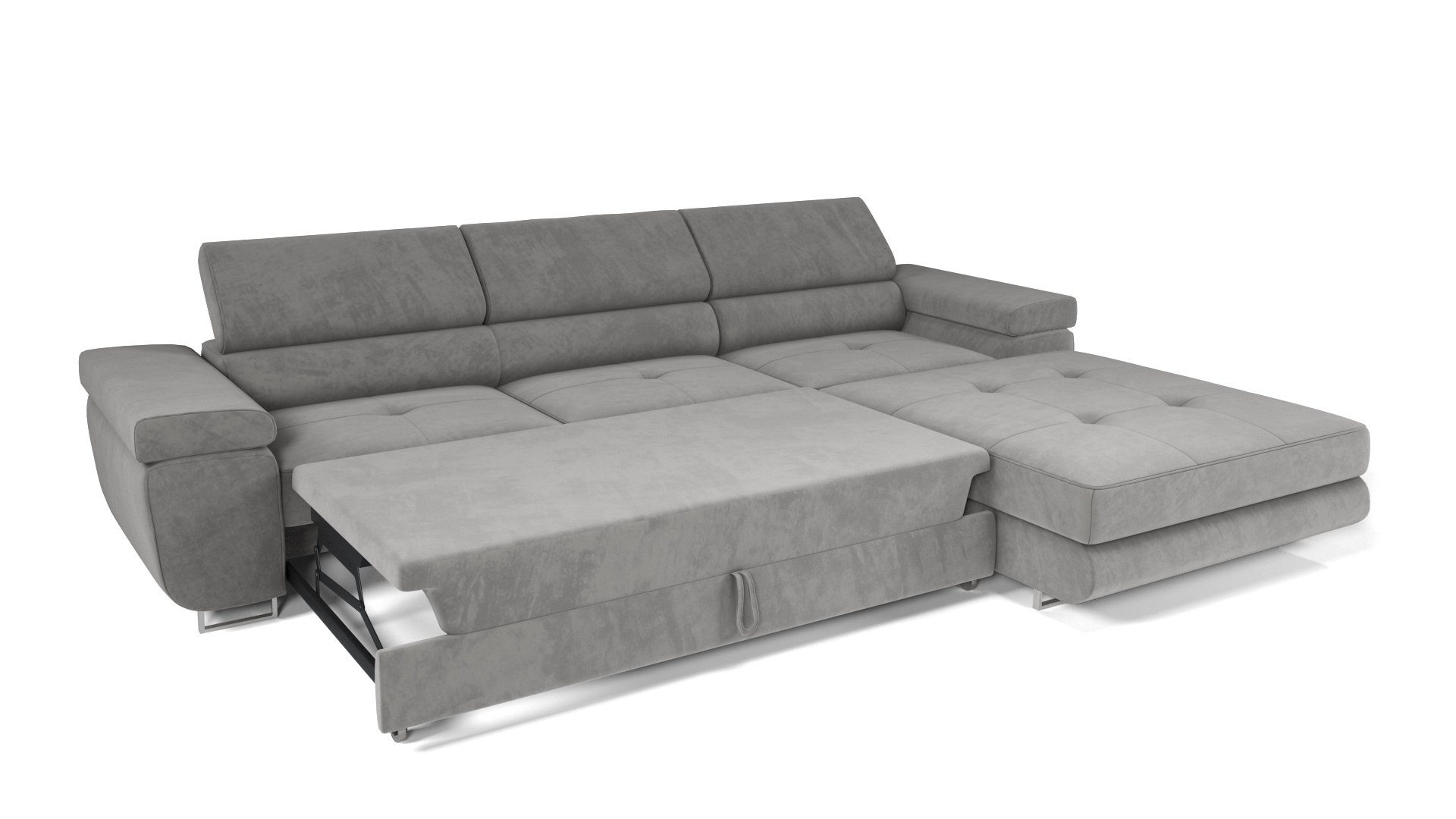 MOEBLO Ecksofa BUZZ TWIN, mit Schlaffunktion, mit Bettkasten Funktionalität Polsterecke, Modulares Sofa Hochwertige Materialien, (BxHxT):275x90x202 cm