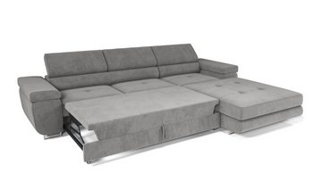MOEBLO Ecksofa BUZZ TWIN, mit Schlaffunktion, mit Bettkasten Funktionalität Polsterecke, Modulares Sofa Hochwertige Materialien, (BxHxT):275x90x202 cm, mit Relaxfunktion