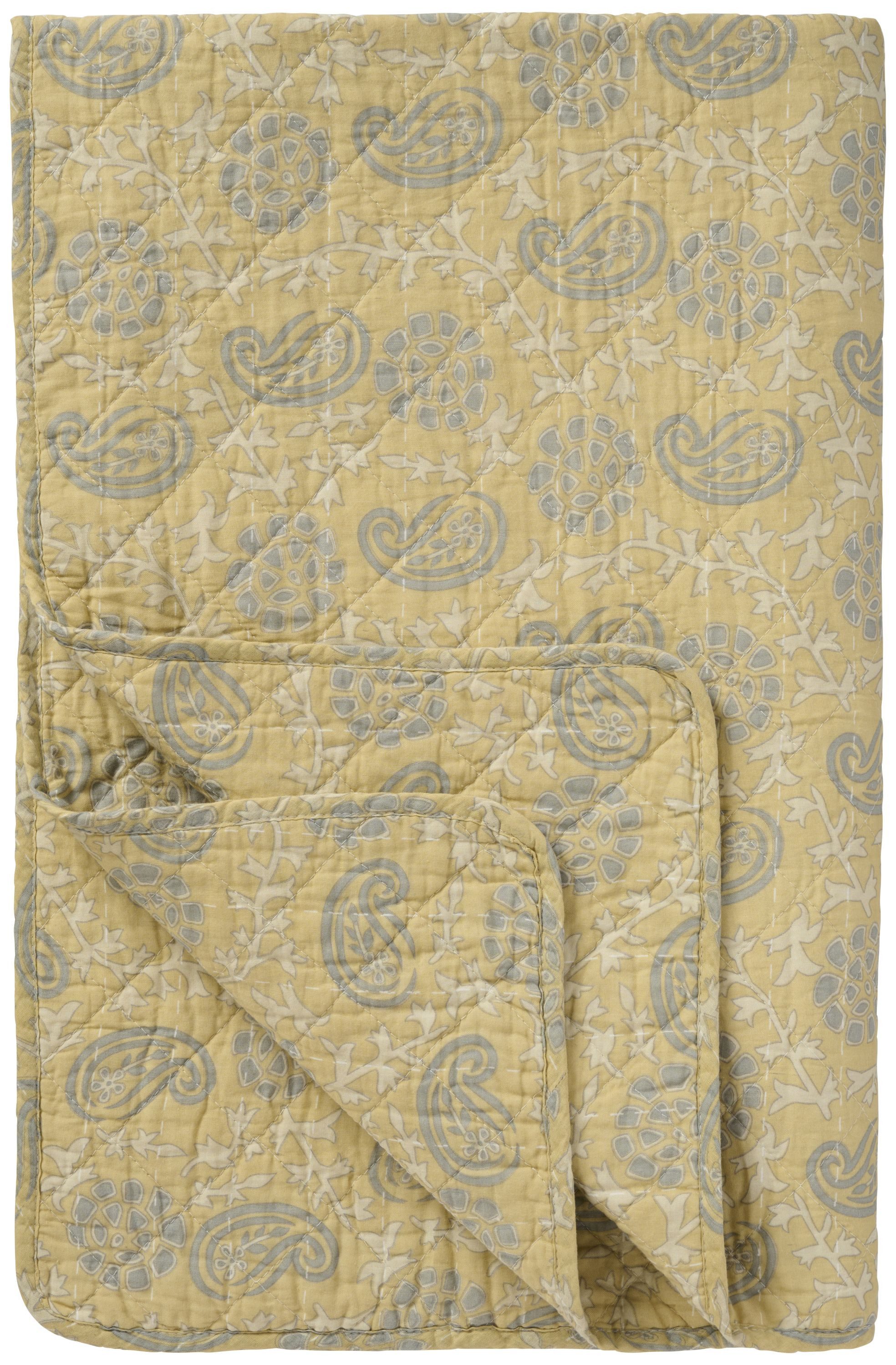 Ib Laursen Tagesdecke Ib Laursen - Decke Quilt Tagesdecke Überwurf 180x130cm Muster Gelb