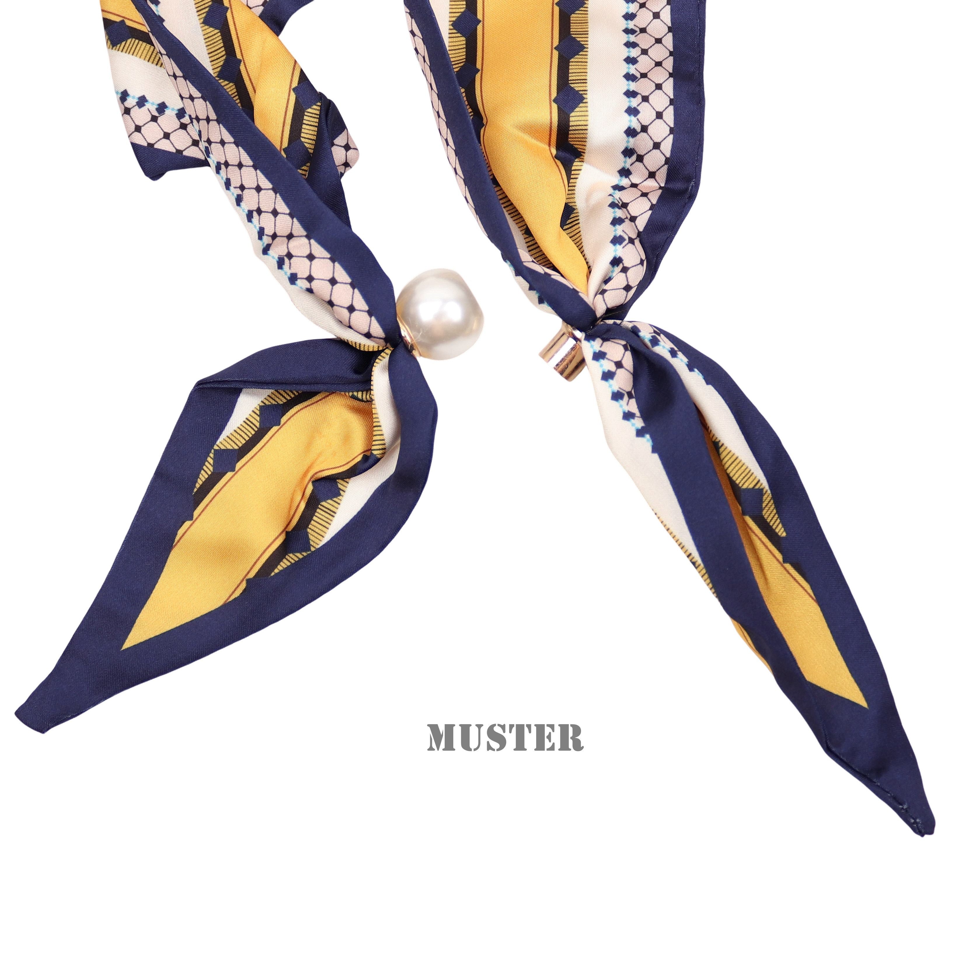 MIRROSI Nickituch Schmales Halstuch mit magnetischem Clip, Damen Halstuch deal für Frühling,Sommer, Herbst – Bild 4 von 4