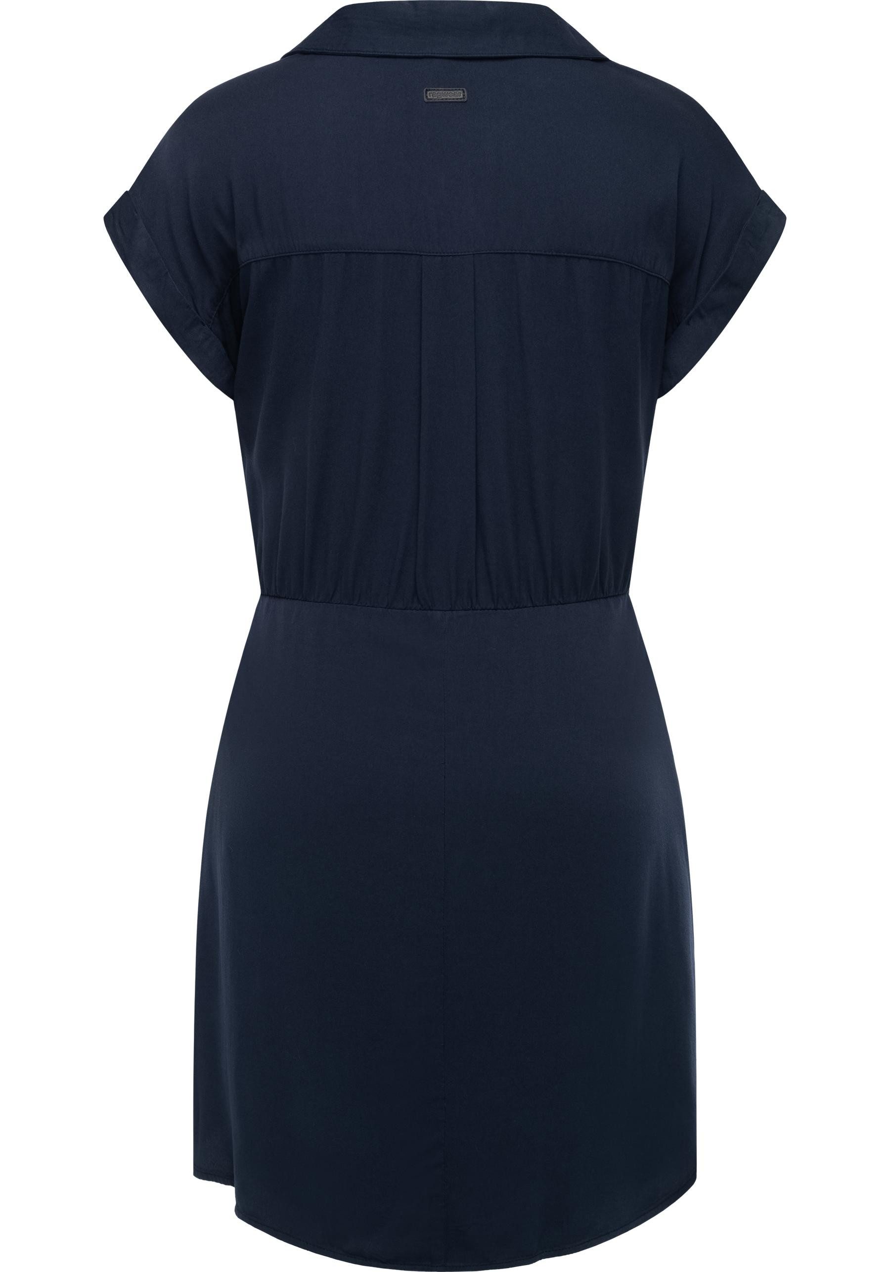 Ragwear Blusenkleid Bahaya stylisches Damen Sommerkleid mit Bindeband