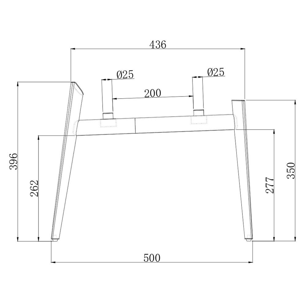 Prima-Online Stuhl Stuhlbasis Metall Moderner ergonomisch Schwarz 59x50x39,5 cm stabile