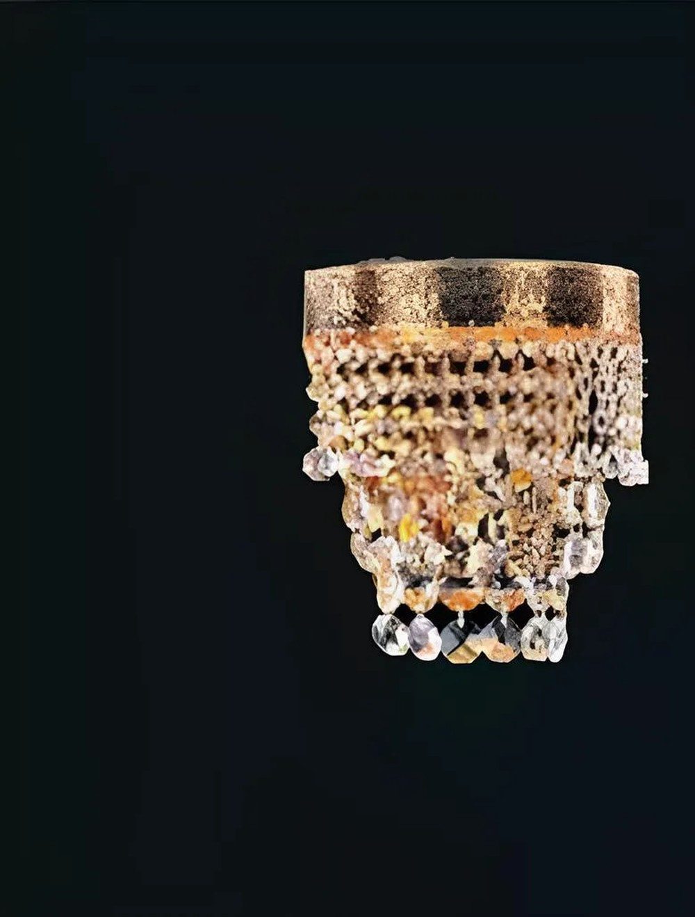 JVmoebel Wandleuchte Kristall Wandlampe in Gold mit wechselbarem Leuchtmittel, Keine Funktionen, Leuchtmittel wechselbar, Made in Europa