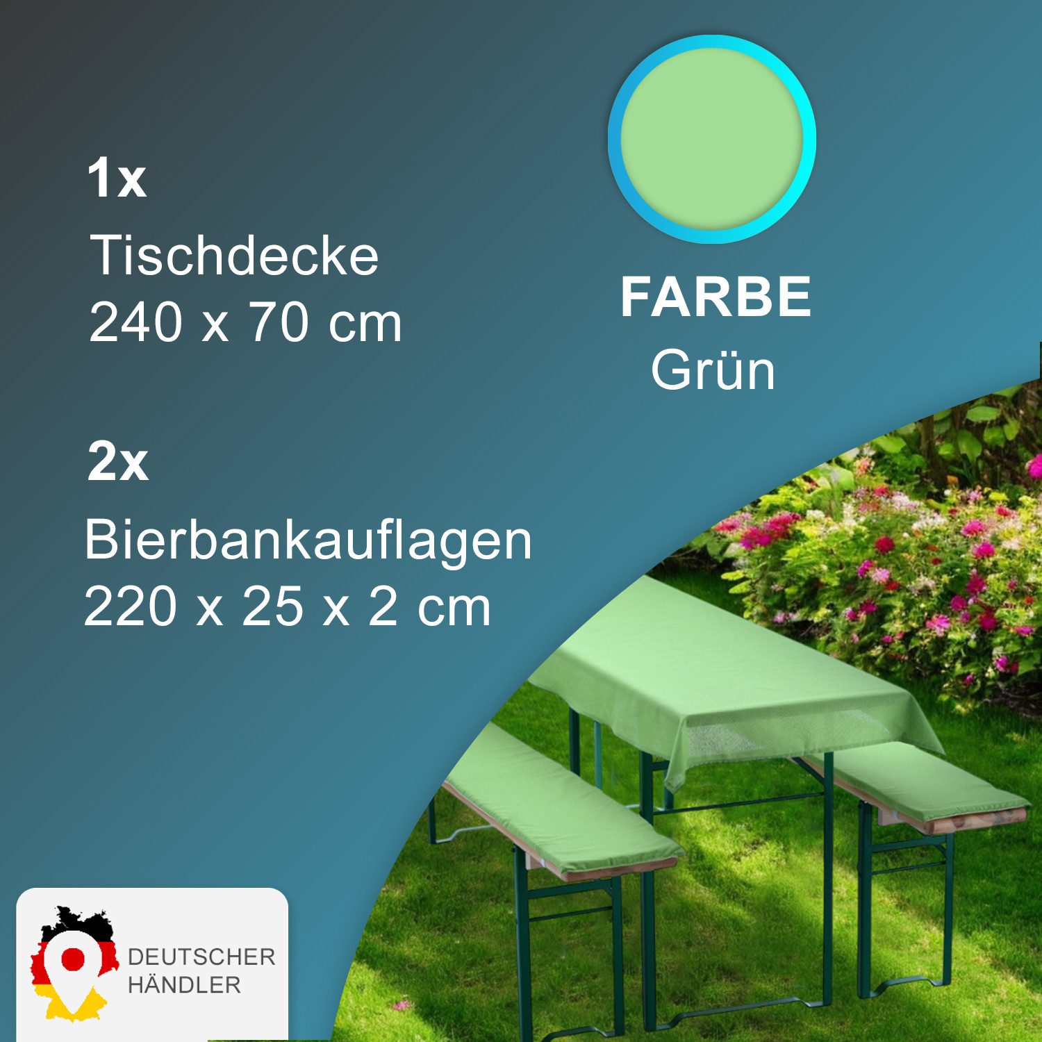 NYVI Hussen-Set Bierbankauflagen Set NYVIGala 3tlg günstig online kaufen