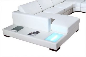 JVmoebel Ecksofa Weiß Ecksofa U-Form Luxus Stil Modern Wohnzimmer Sofa SOFORT, 1 Teile, Made in Europa