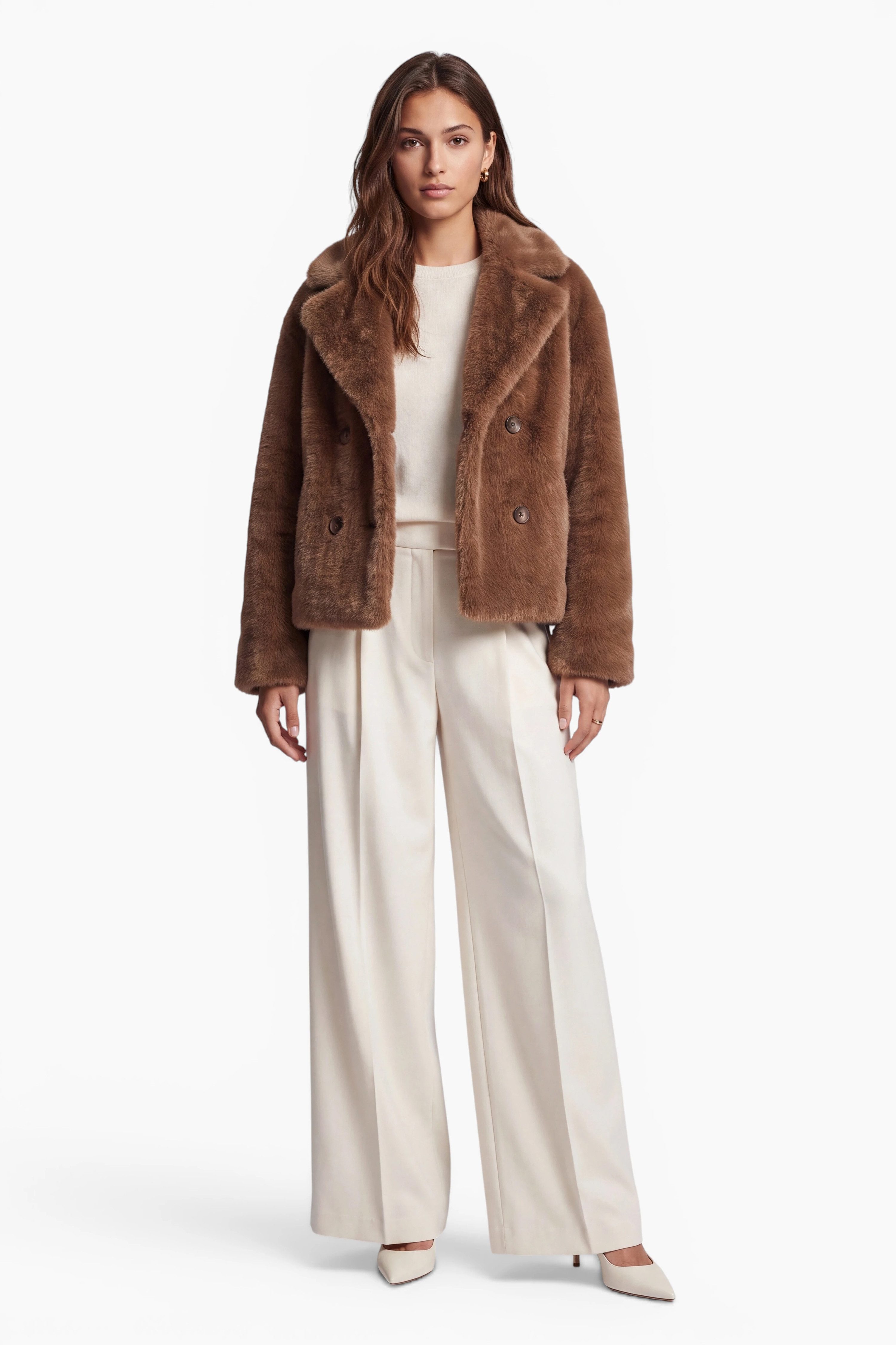 FUNK since 1776 Fellimitatjacke zum Wenden Webpelz/Lederimitat - mit Reverskragen - 2 Looks in einem – Bild 5 von 5