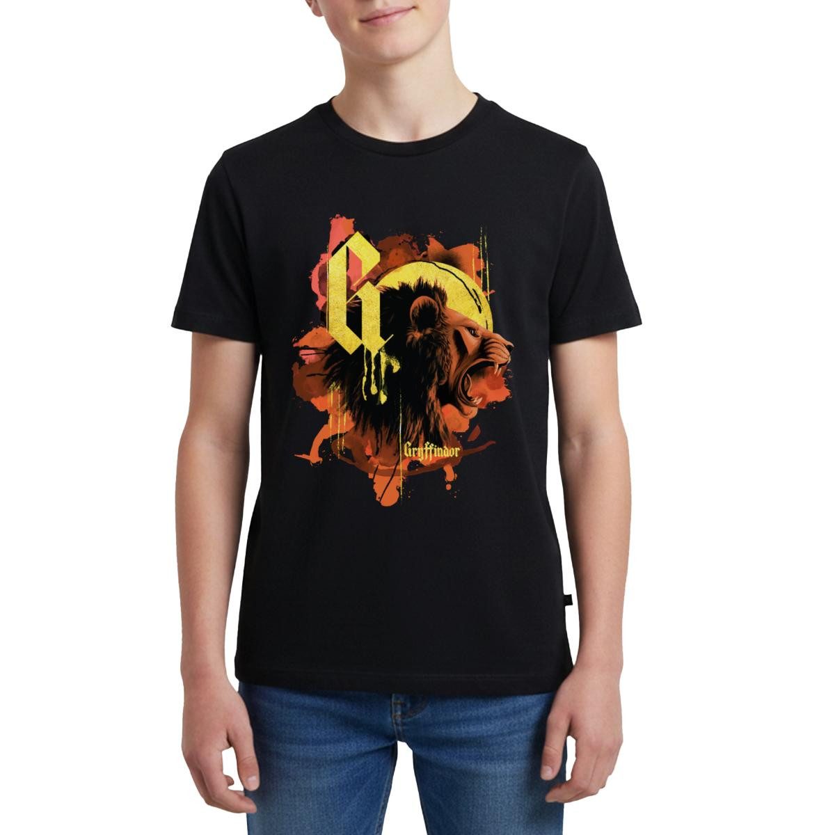 T-Shirt Harry Potter Haus Gryffindor Wappentier Löwe Teenager Premium T-Shirt