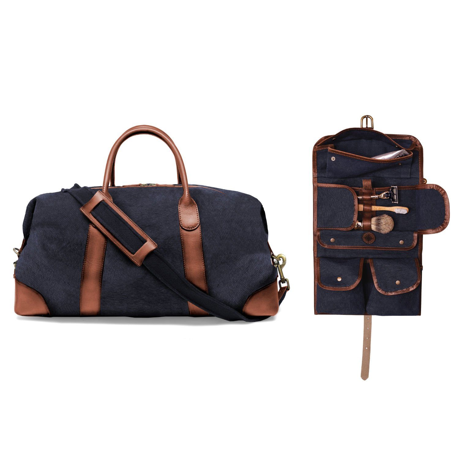 Santoni Weekender in Blau für Herren Herren Taschen Reisetaschen und Weekender 