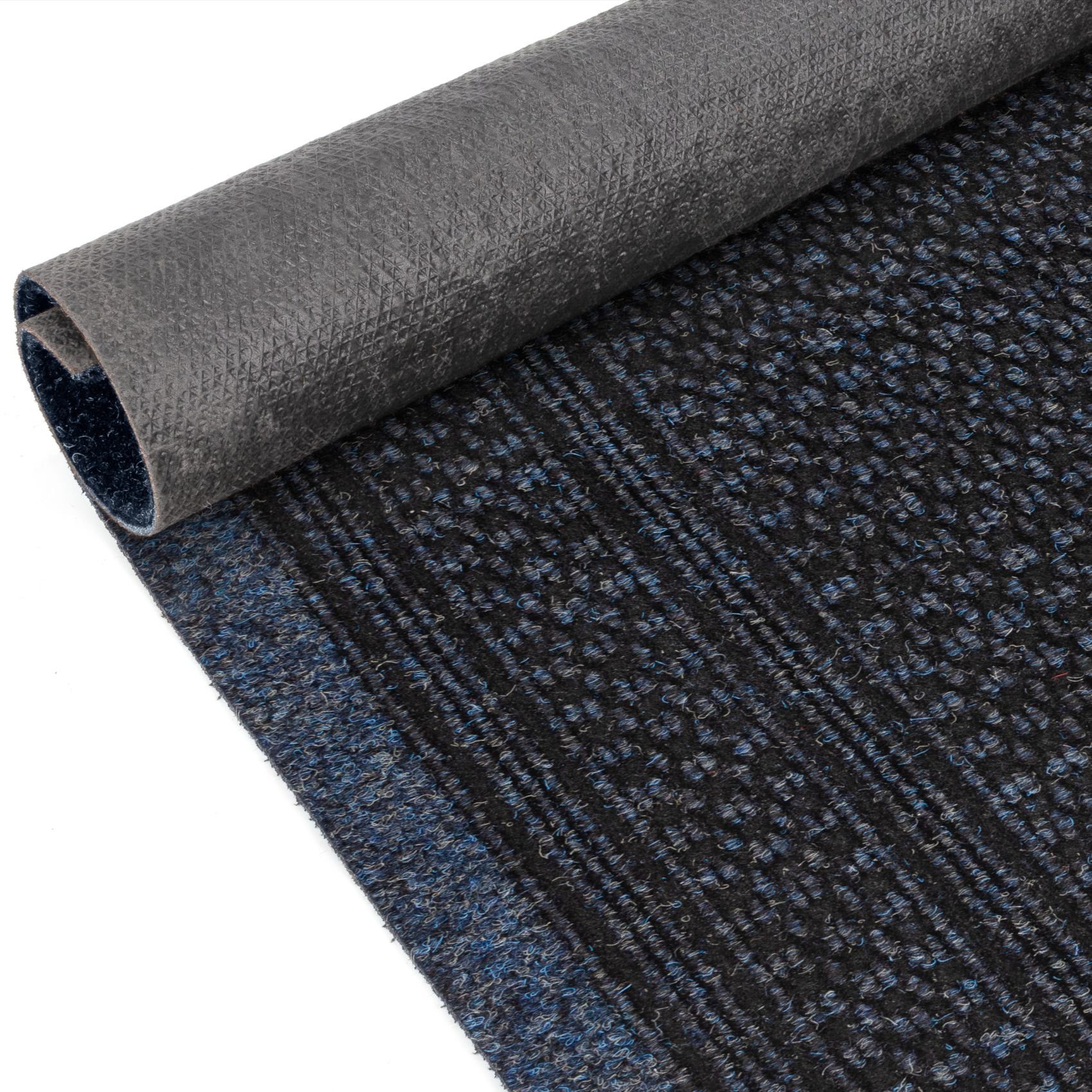 Läufer Flurläufer Fußmatte Textil Vorleger Läufer AZTEK Genarbt Robust Wasse, ANRO, Rechteckig, Höhe: 6 mm, Textil Blau
