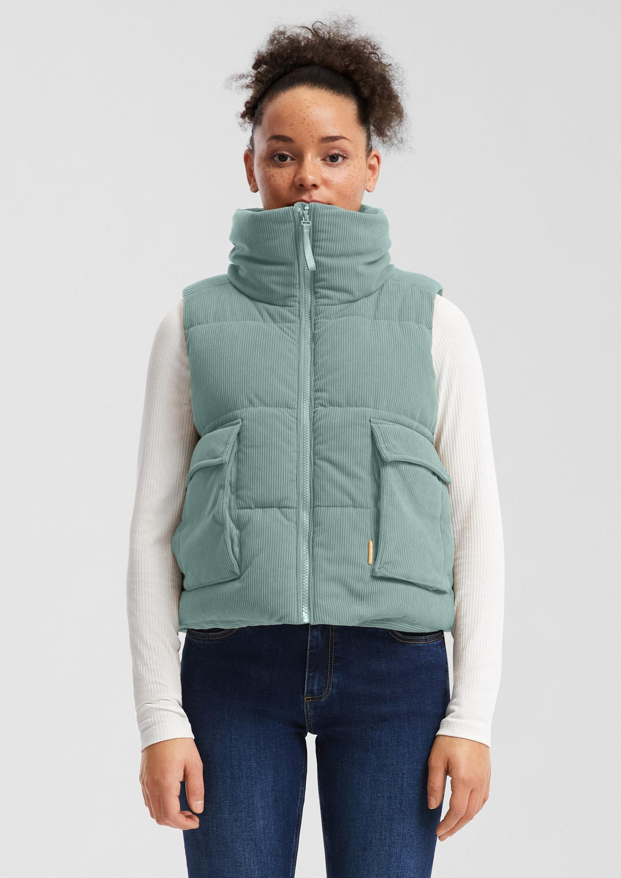 QS Outdoorjacke Outdoor-Weste Outdoor-Weste aus Cord